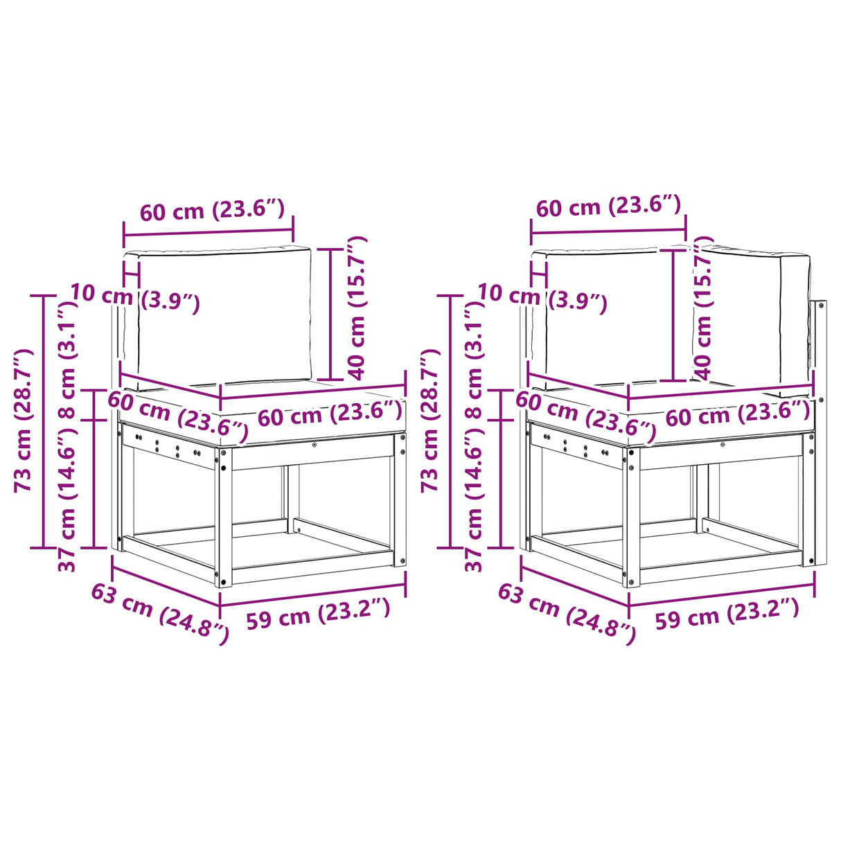 vidaXL Sofa Set 5 Pieces Natural
