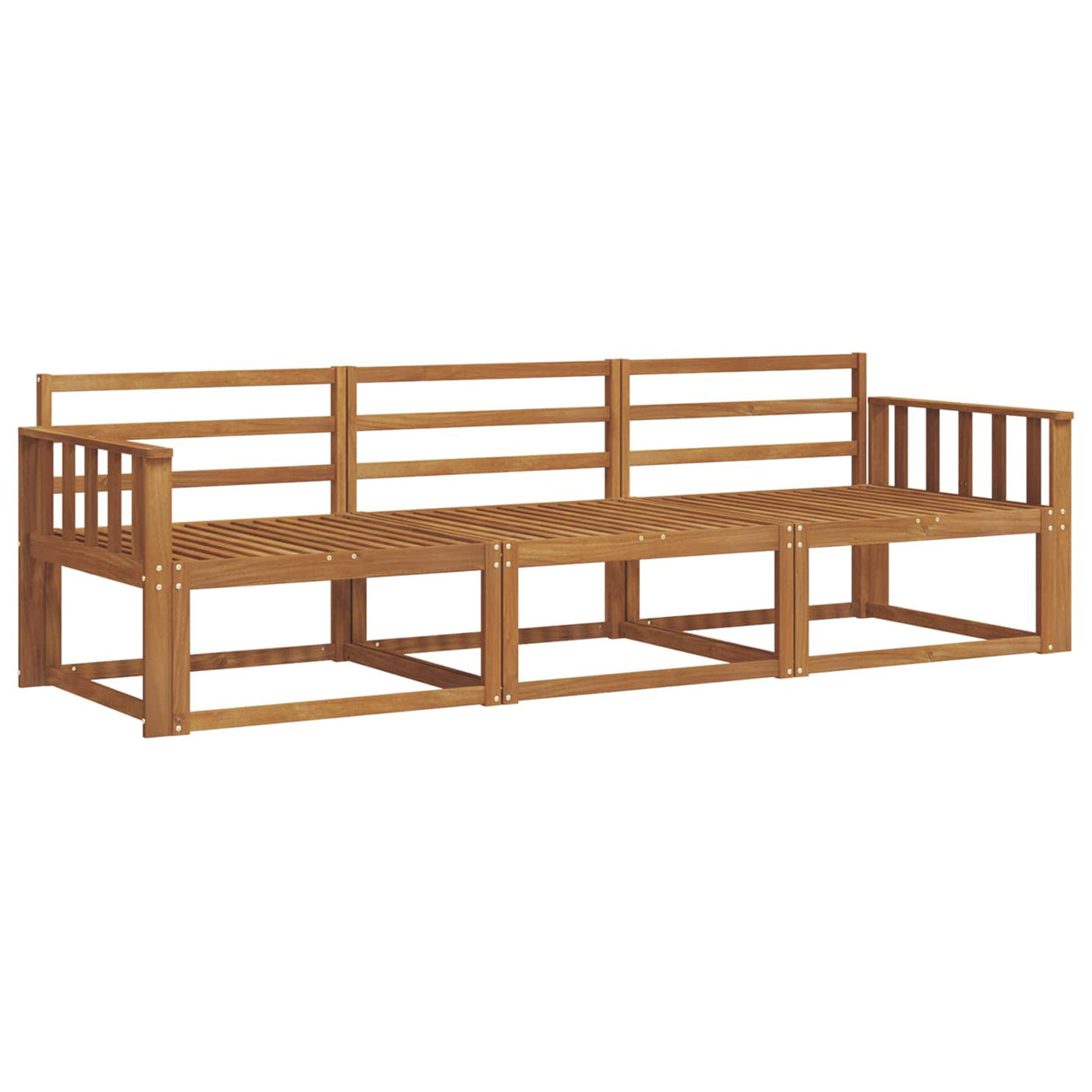 vidaXL Buiten bank set 3 pcs Naturel Massief Acacia Hout
