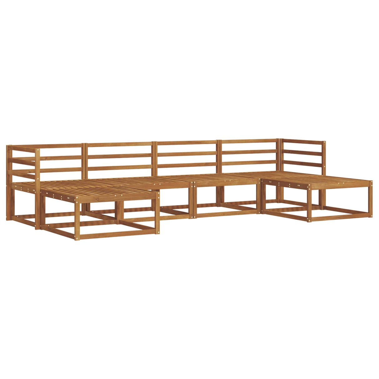vidaXL Buiten bank set 6 pcs Naturel Massief Acacia Hout