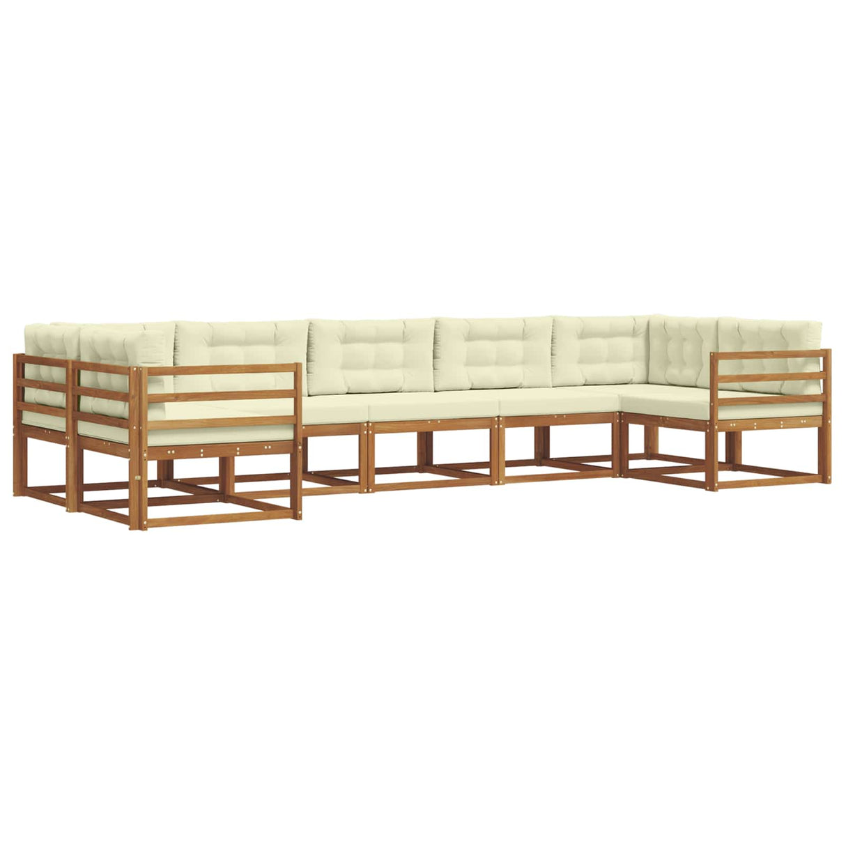 vidaXL Outdoor Lounge Set 7 pcs Natural Solid Acacia Wood