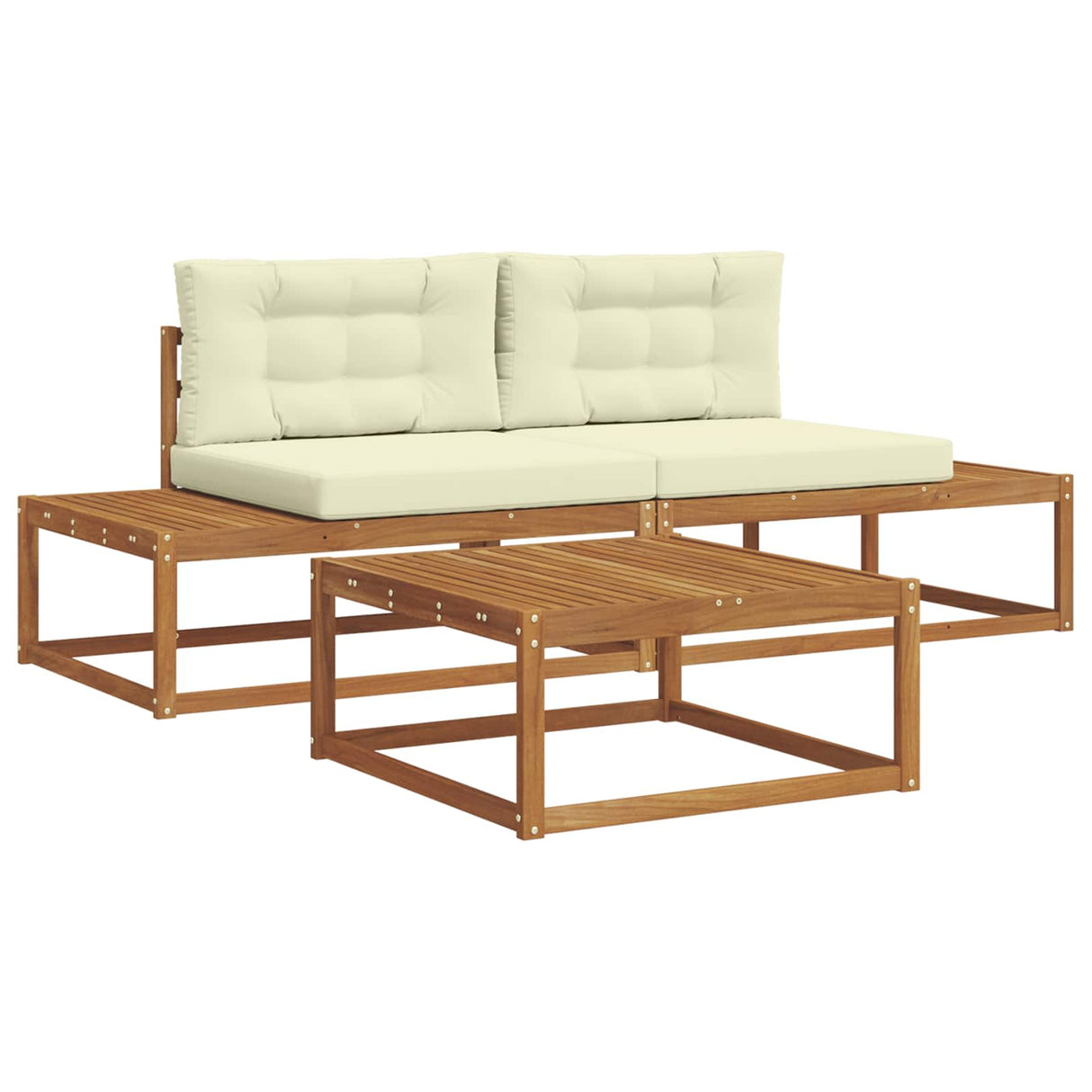 vidaXL Buiten bank set 3 Stuk Naturel Massief Acacia Hout