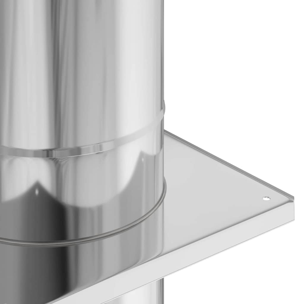 vidaXL Schouw Verlengstuk Zilver 25 x 25 x 65 cm Roestvrij staal