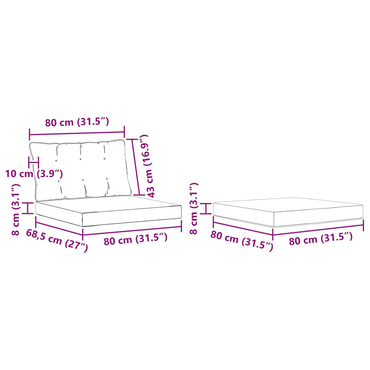vidaXL Outdoor Sofa Set with Cushions 6 pcs Natural and Cream