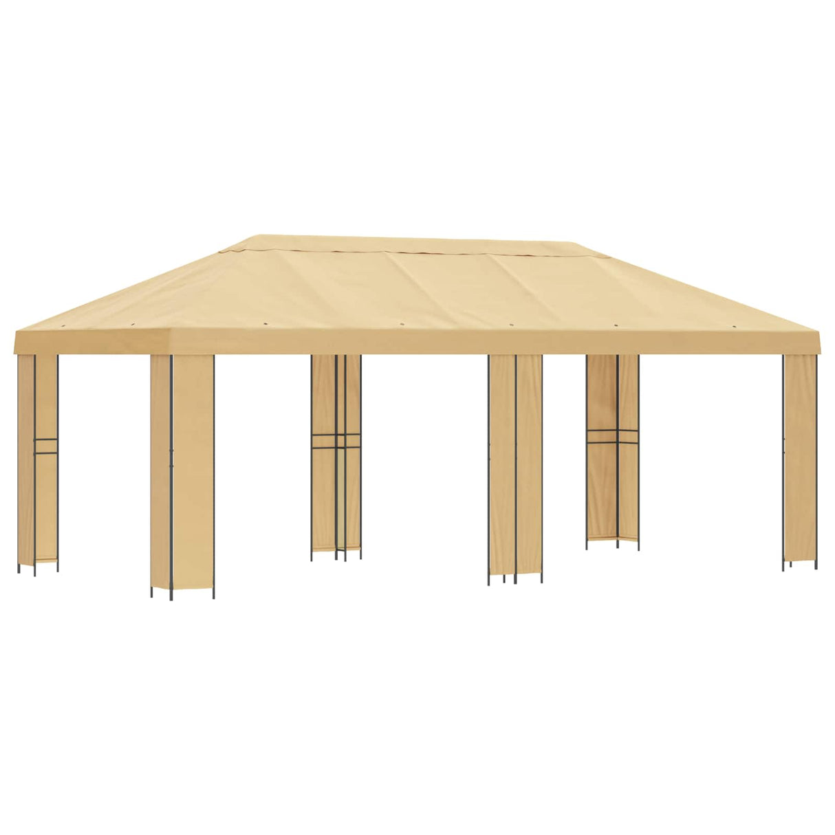 vidaXL Tuinpaviljoen 6 x 3 m Beige Polyester en Staal 190
