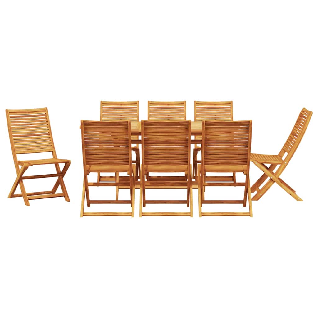 vidaXL Tuin Eettafel Set 7 pcs Bruin Massief Acacia Hout
