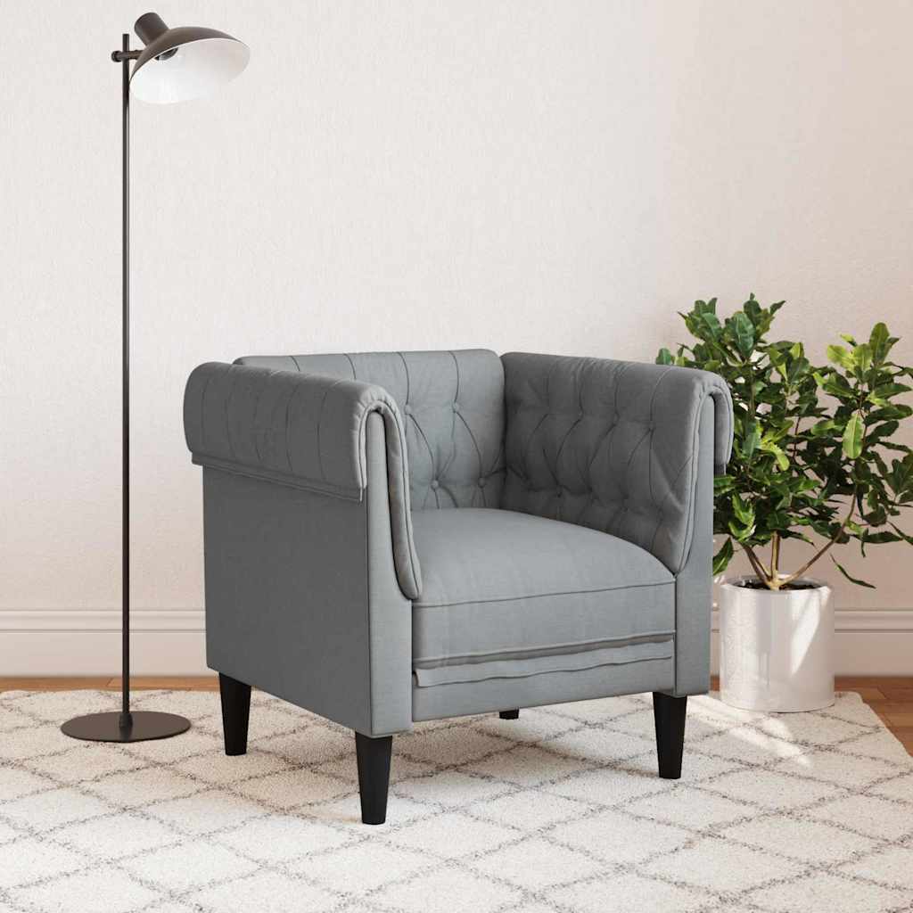 vidaXL Bank Lichtgrijs 78,5 x 74,5 x 74,5 cm Polyester