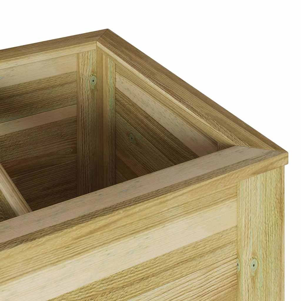 vidaXL Hoge Plantenbak met plank Bruin Geïmpregneerd grenenhout