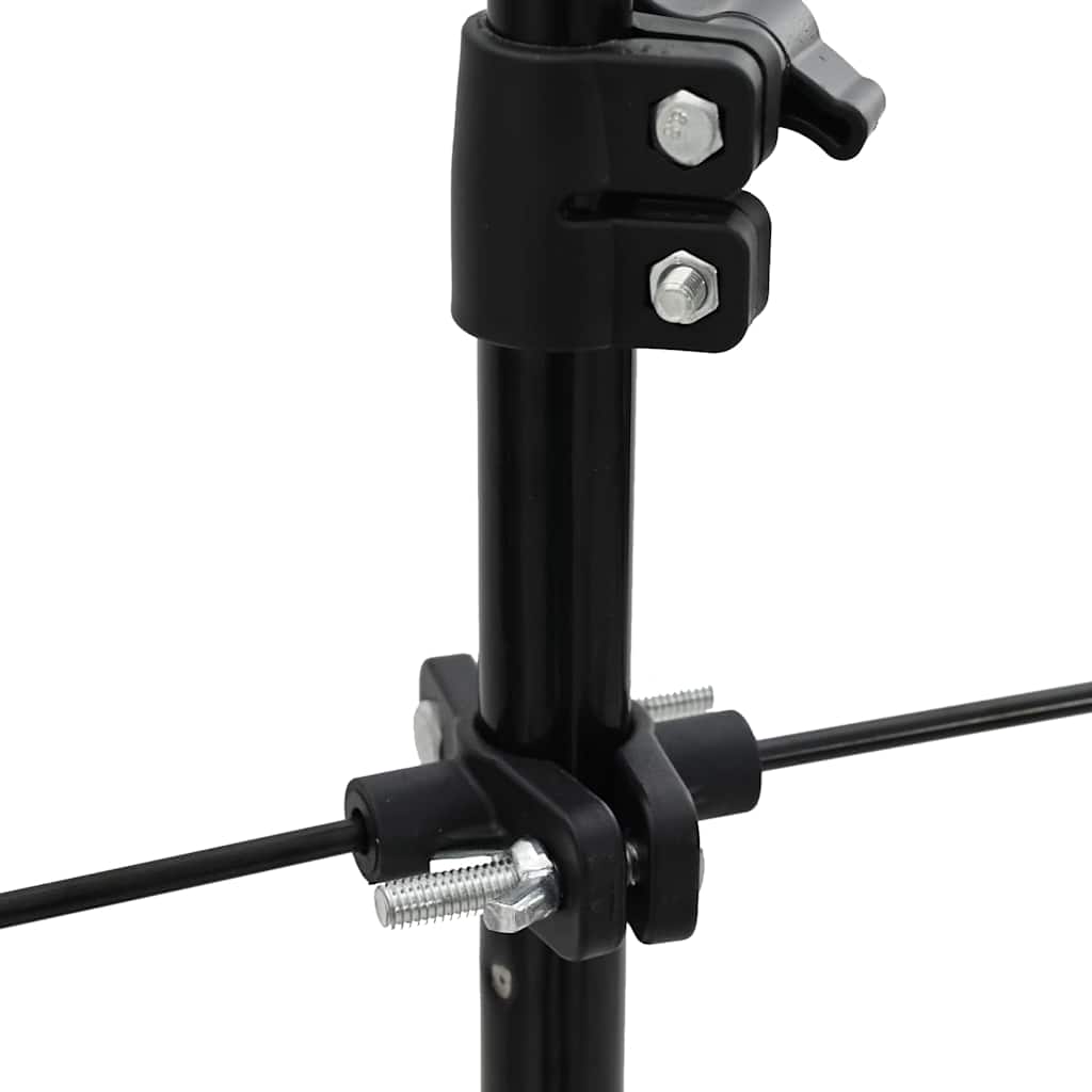 vidaXL Doelstandaard Zwart en Wit 82,5 x 51 x 150 cm Metaal