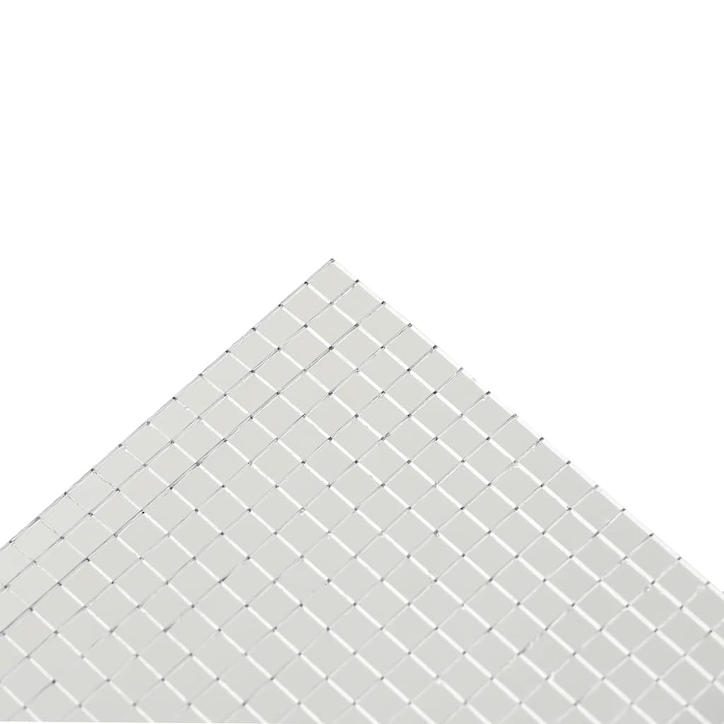 vidaXL Spiegel Mozaïek Tegel Geometrisch 3 pcs Zilver 30 x 30 cm Glas