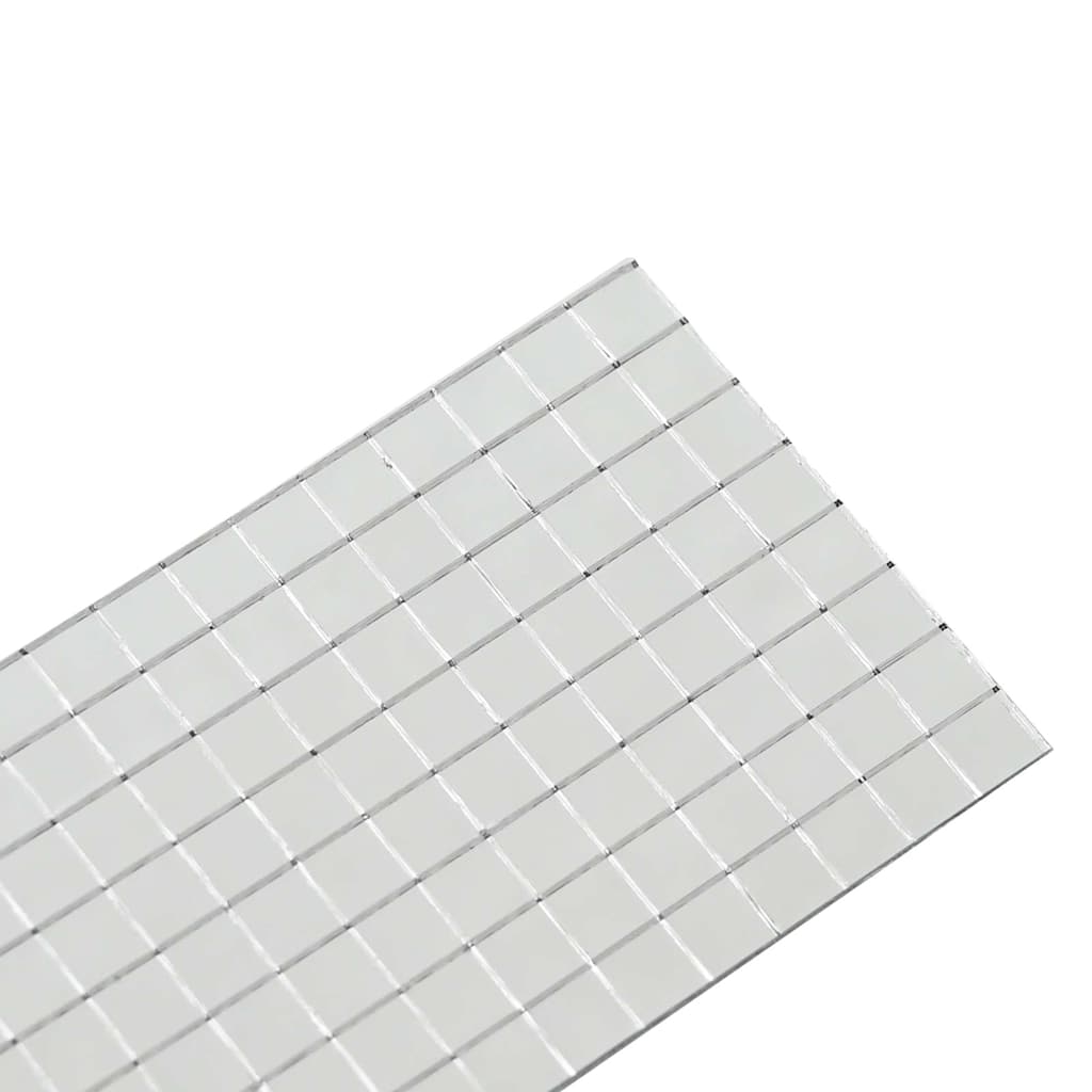 vidaXL Spiegel Mozaïek Tegel Geometrisch 3 pcs Argent 100 x 4 cm Verre
