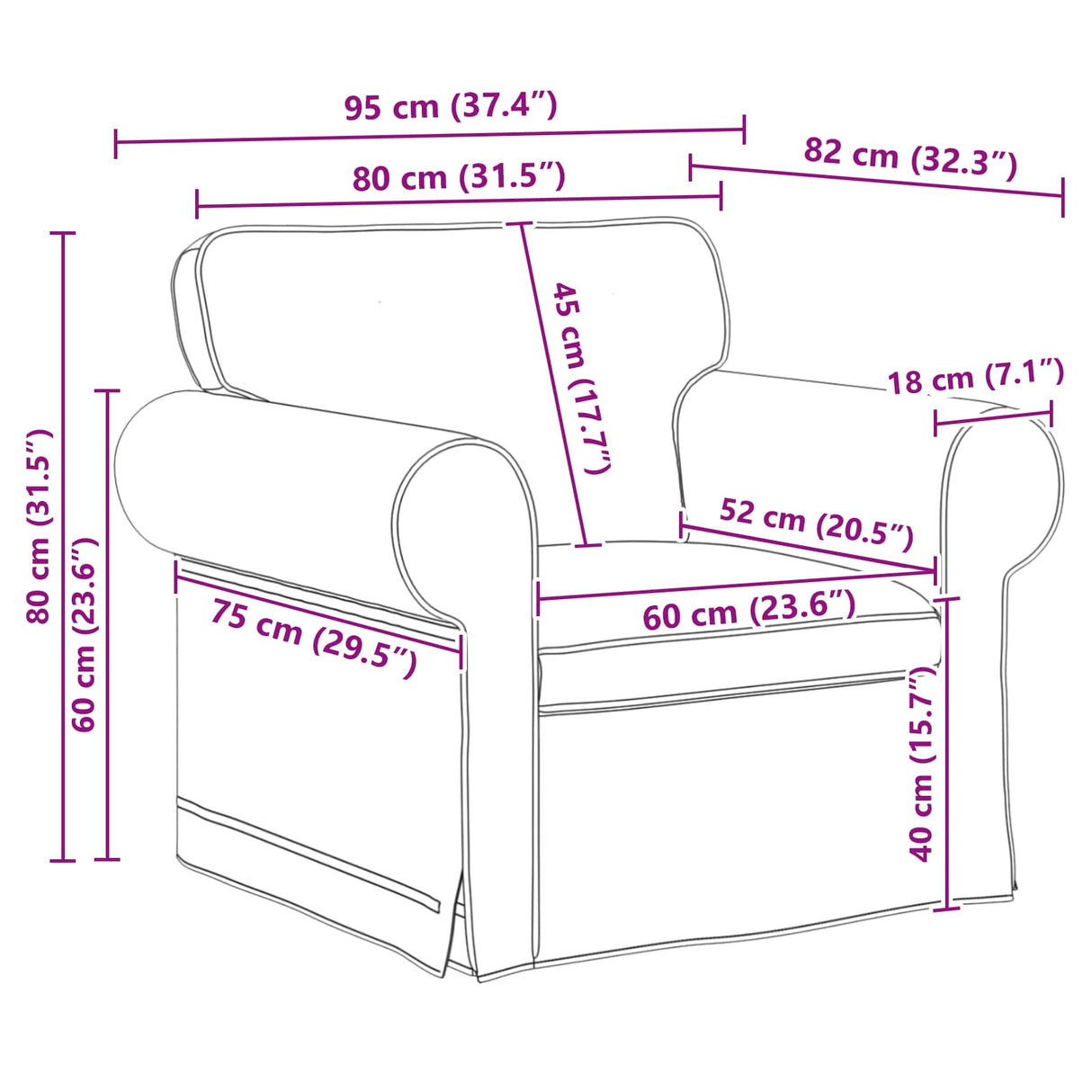 vidaXL Sofa 2 pcs Light Grey 155 x 82 x 80 cm Fabric