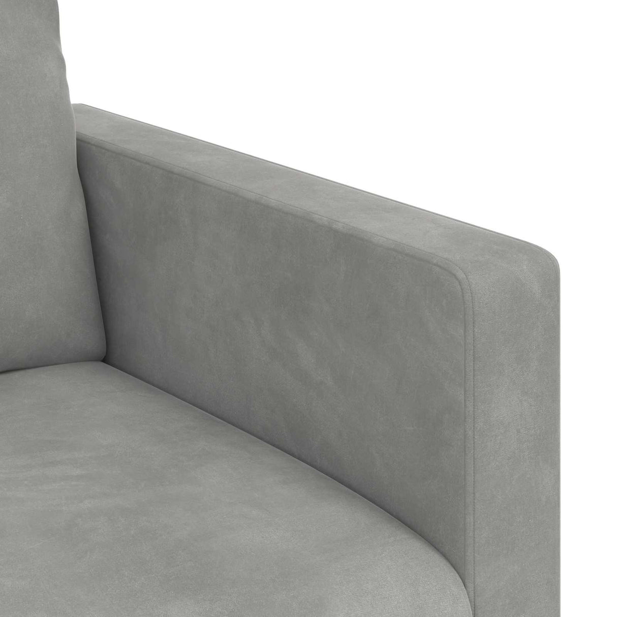 vidaXL Bankstel 2 pcs Lichtgrijs 138 x 78 x 80 cm Fluweel