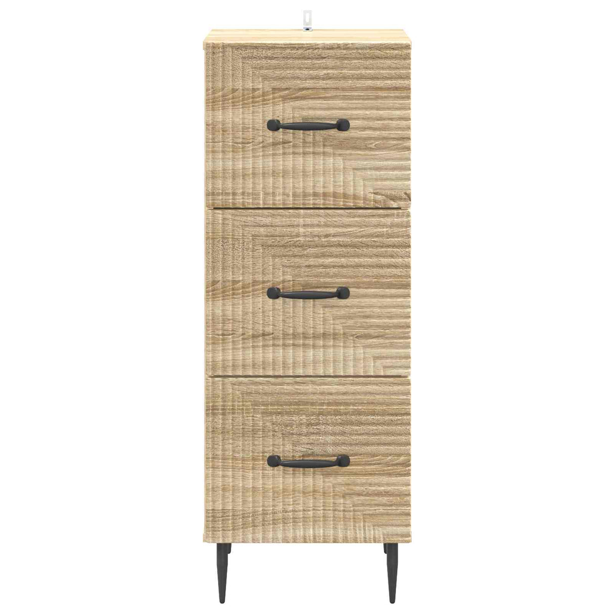 vidaXL Ladekast Zwart 33 x 34,5 x 89,5 cm Bewerkt hout