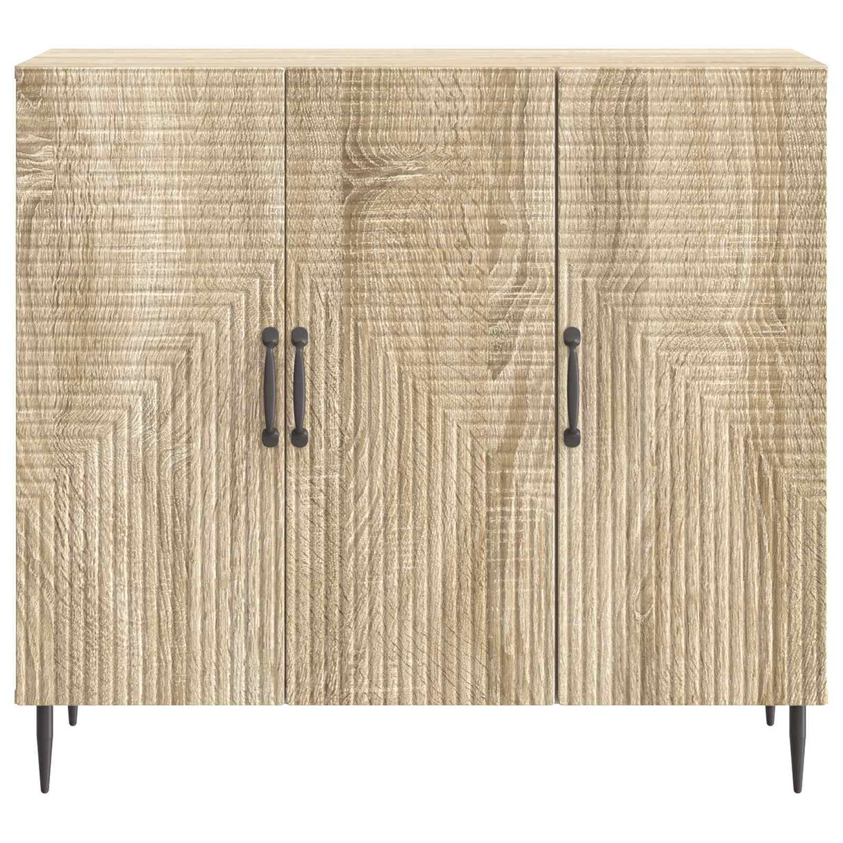 vidaXL Dressoir Zwart 89 x 34,5 x 80 cm Bewerkt hout