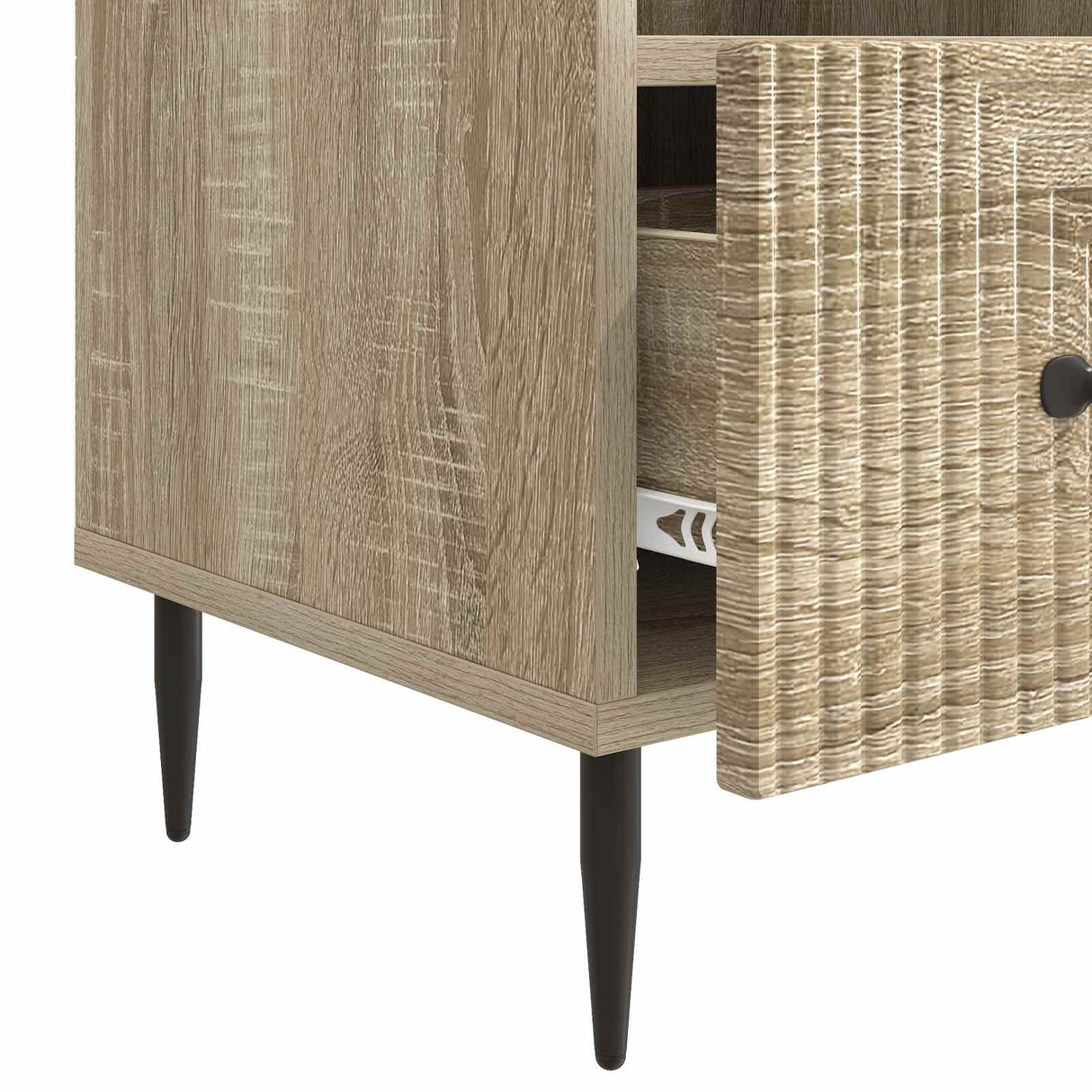 vidaXL TV Kast met lade Zwart 102 x 34,5 x 50 cm Bewerkt hout