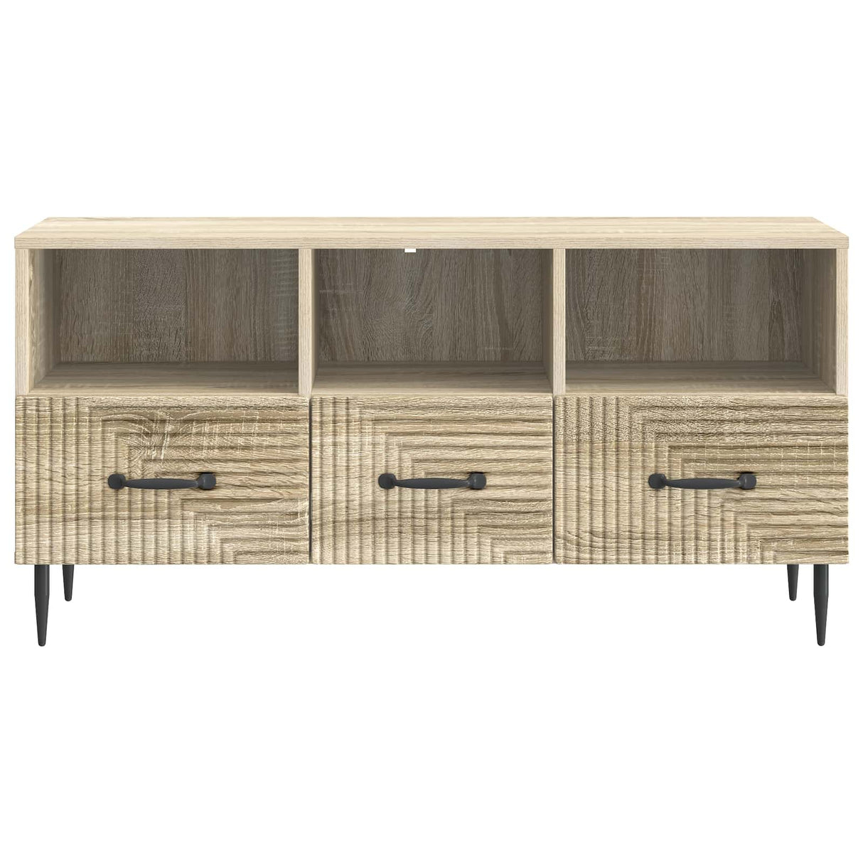 vidaXL TV Kast met lade Zwart 102 x 34,5 x 50 cm Bewerkt hout