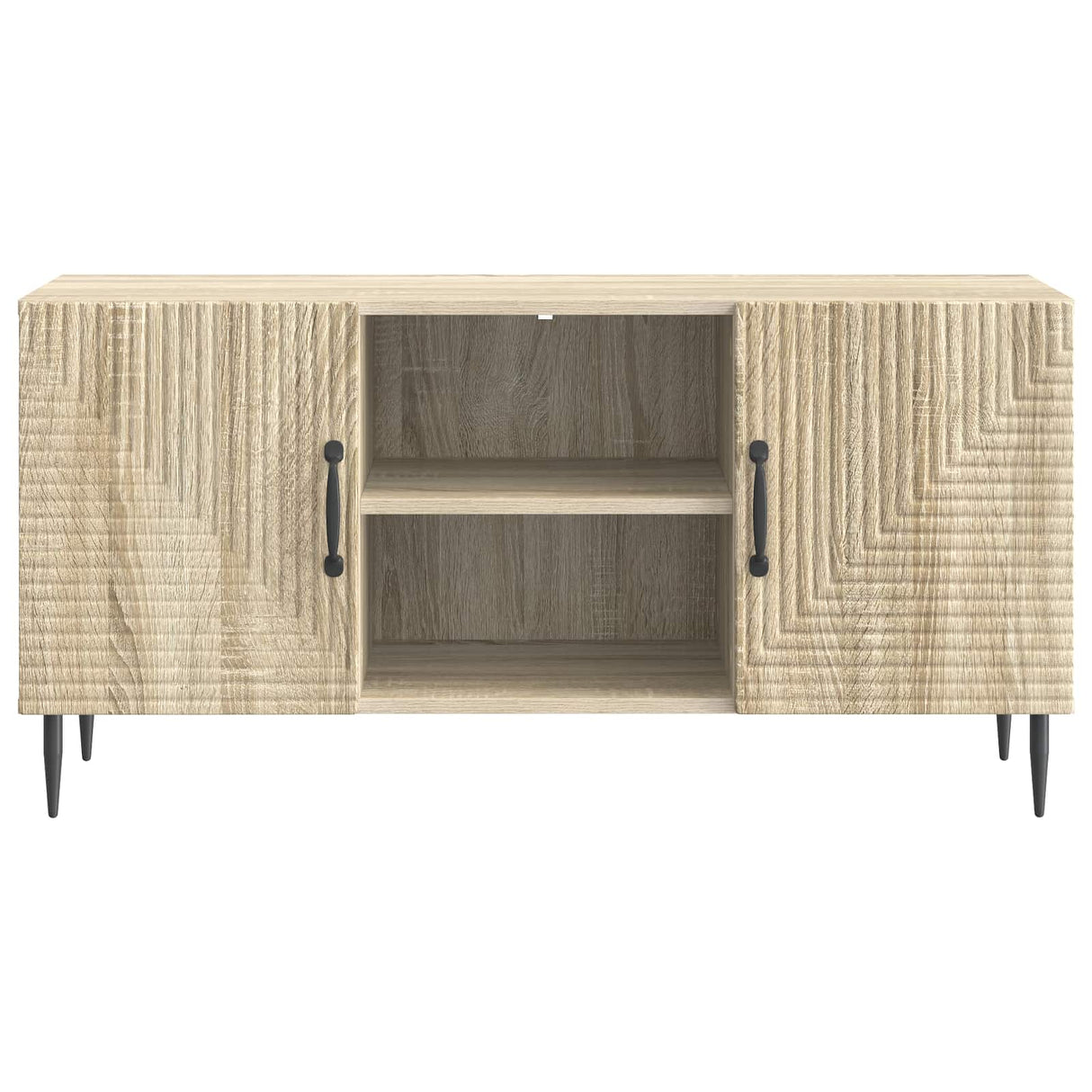 vidaXL TV Kast Zwart 102 x 34,5 x 50 cm Bewerkt hout