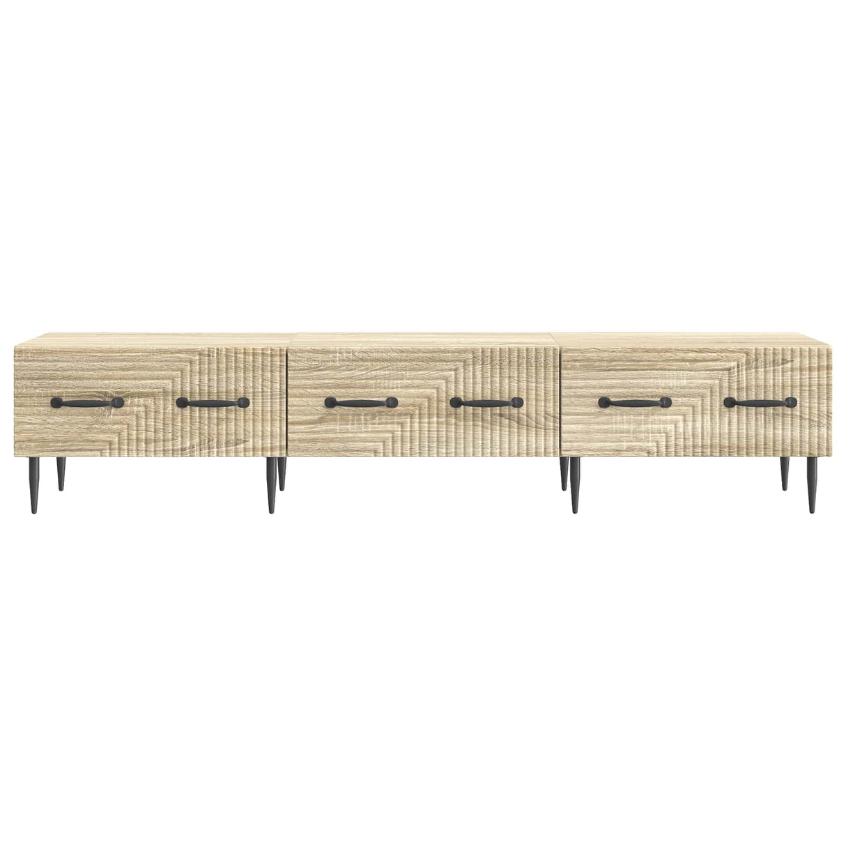 vidaXL TV Kast met lade Zwart 147 x 34,5 x 30 cm Bewerkt hout