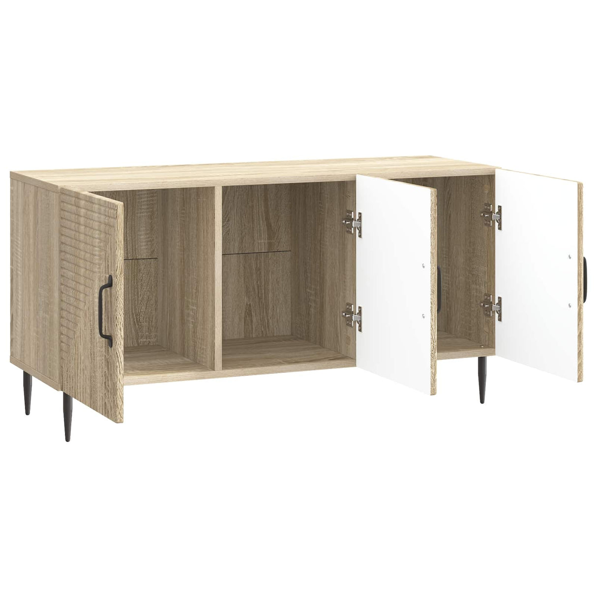 vidaXL TV Kast Zwart 99 x 34,5 x 50 cm Bewerkt hout