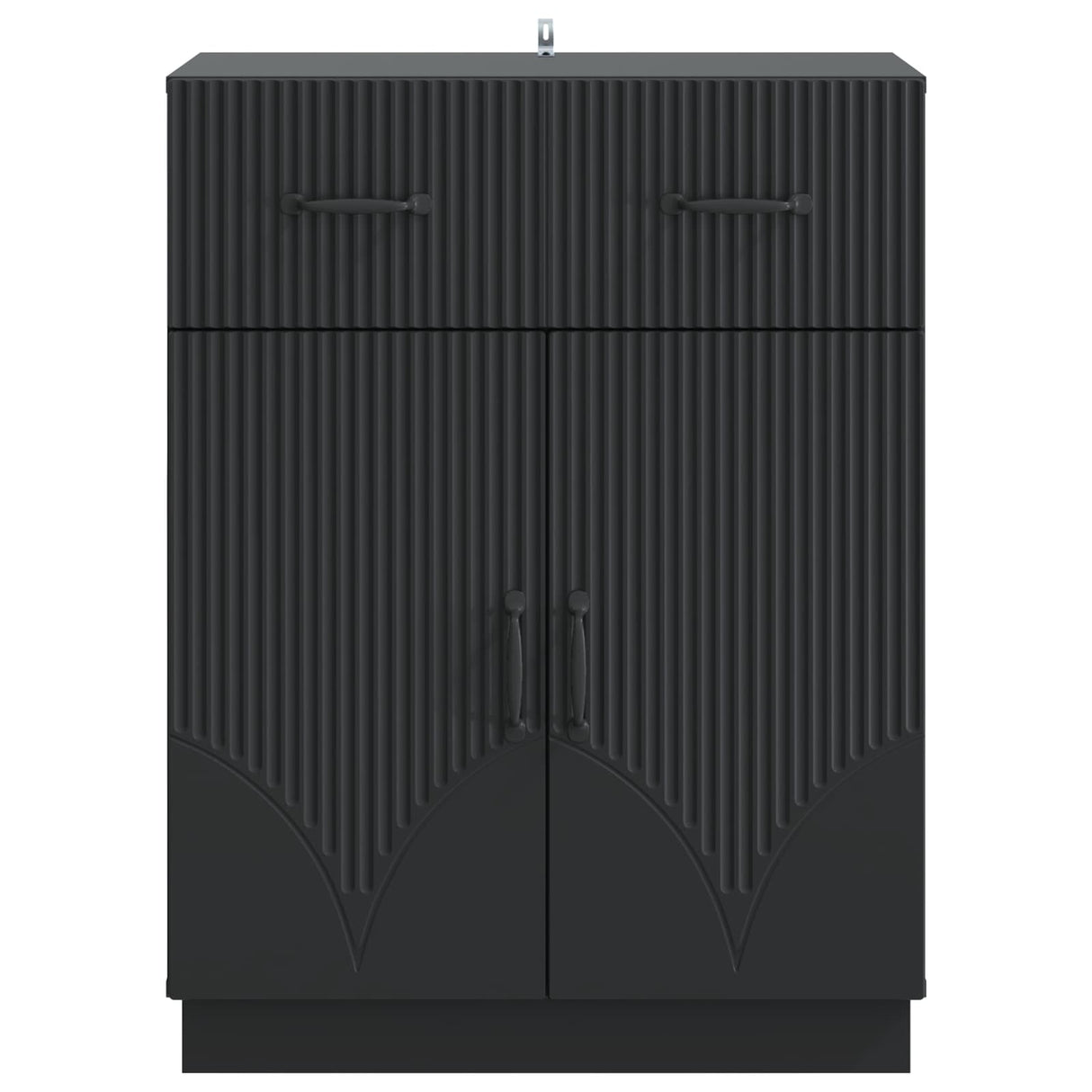 vidaXL Sideboard with Drawer Black 66 x 34.5 x 87 cm Engineered Wood