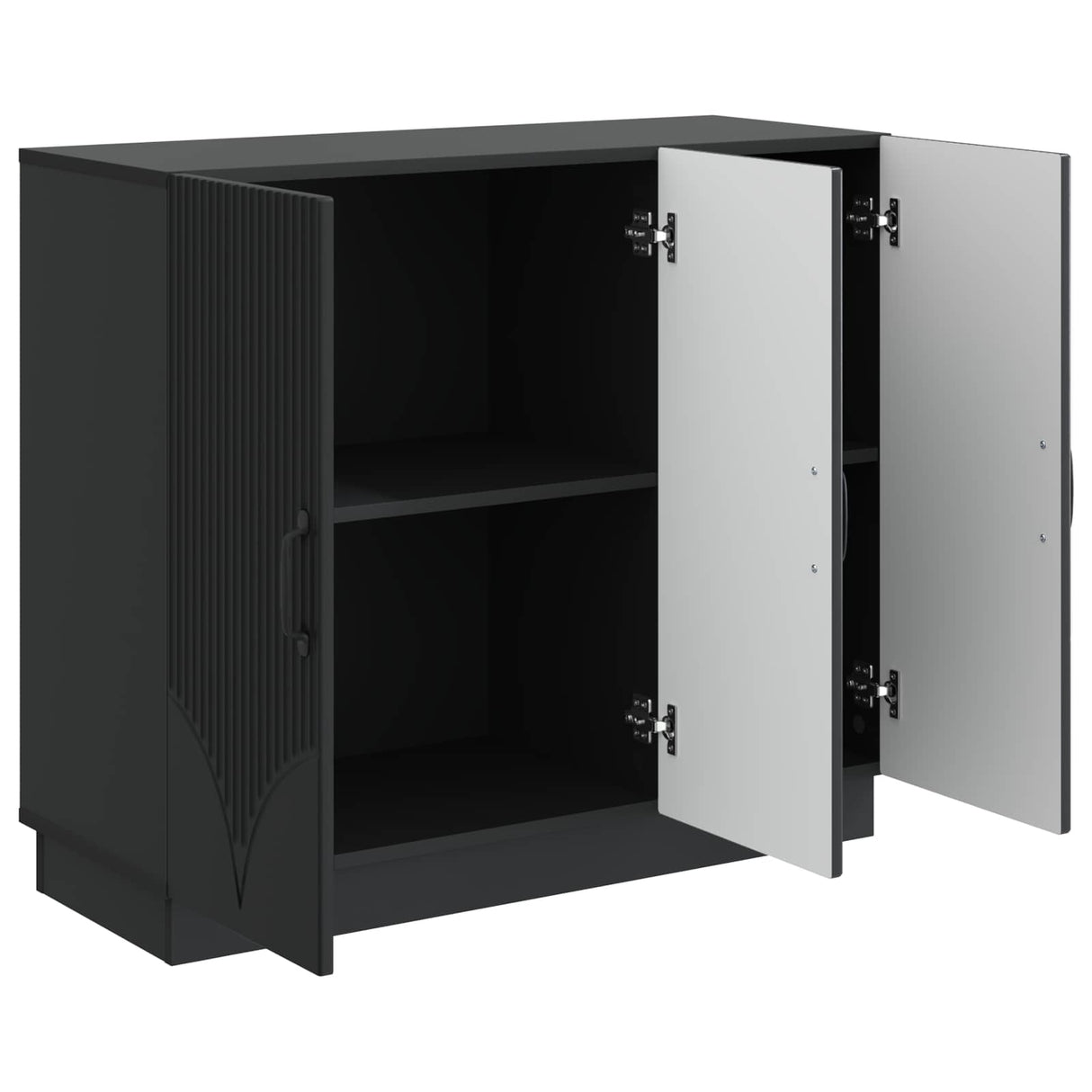 vidaXL Dressoir Zwart 89 x 34,5 x 77 cm Bewerkt hout