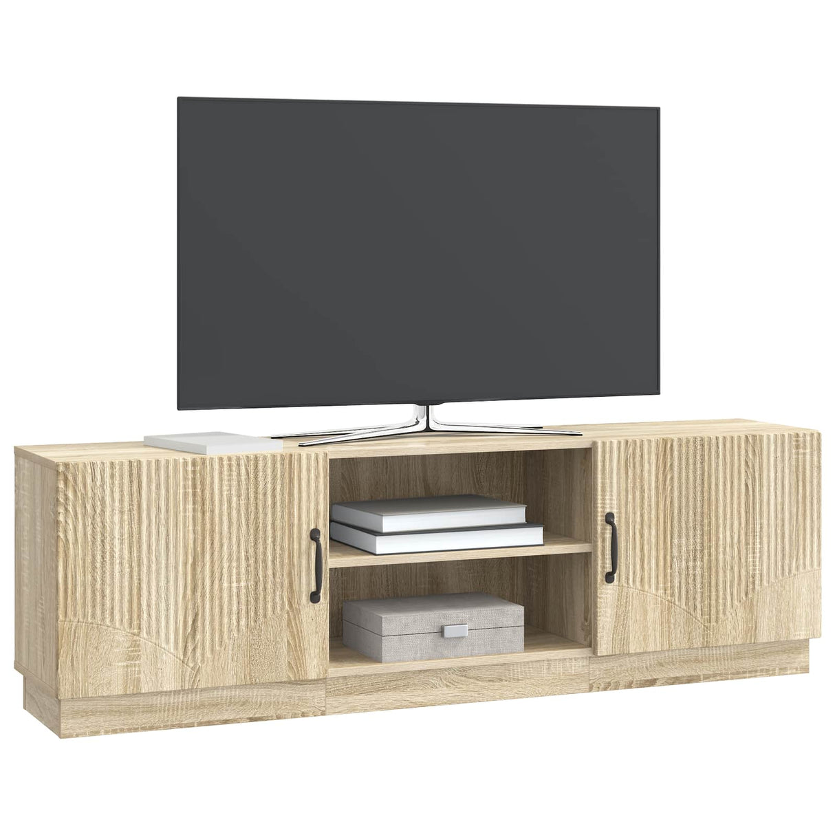 vidaXL TV Cabinet Black 150x31x47 cm Engineered Wood