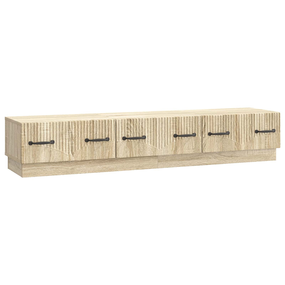 vidaXL TV Cabinet with Drawer Black 147 x 34.5 x 27 cm Engineered Wood