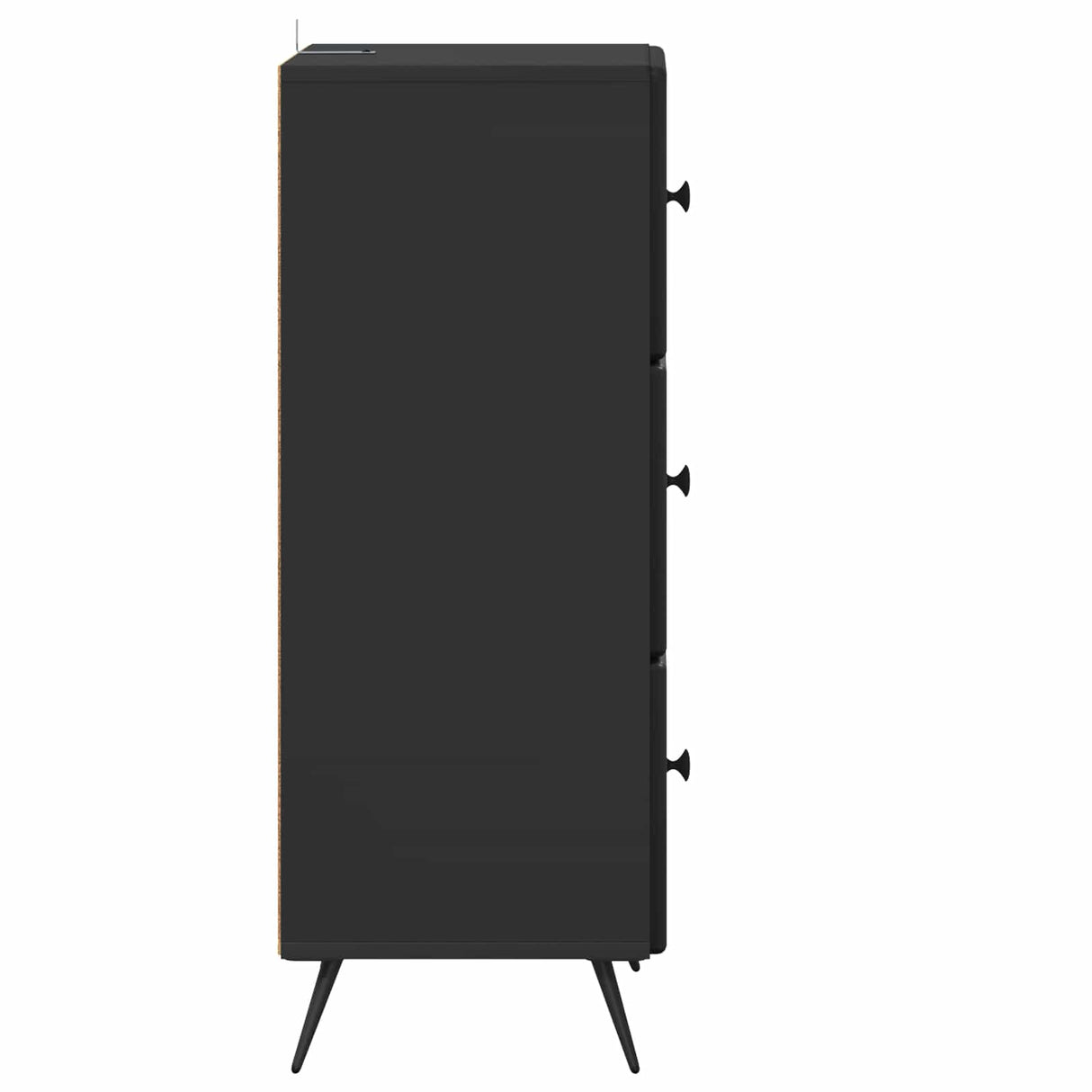vidaXL Ladekast Zwart 33 x 34,5 x 90 cm Bewerkt hout