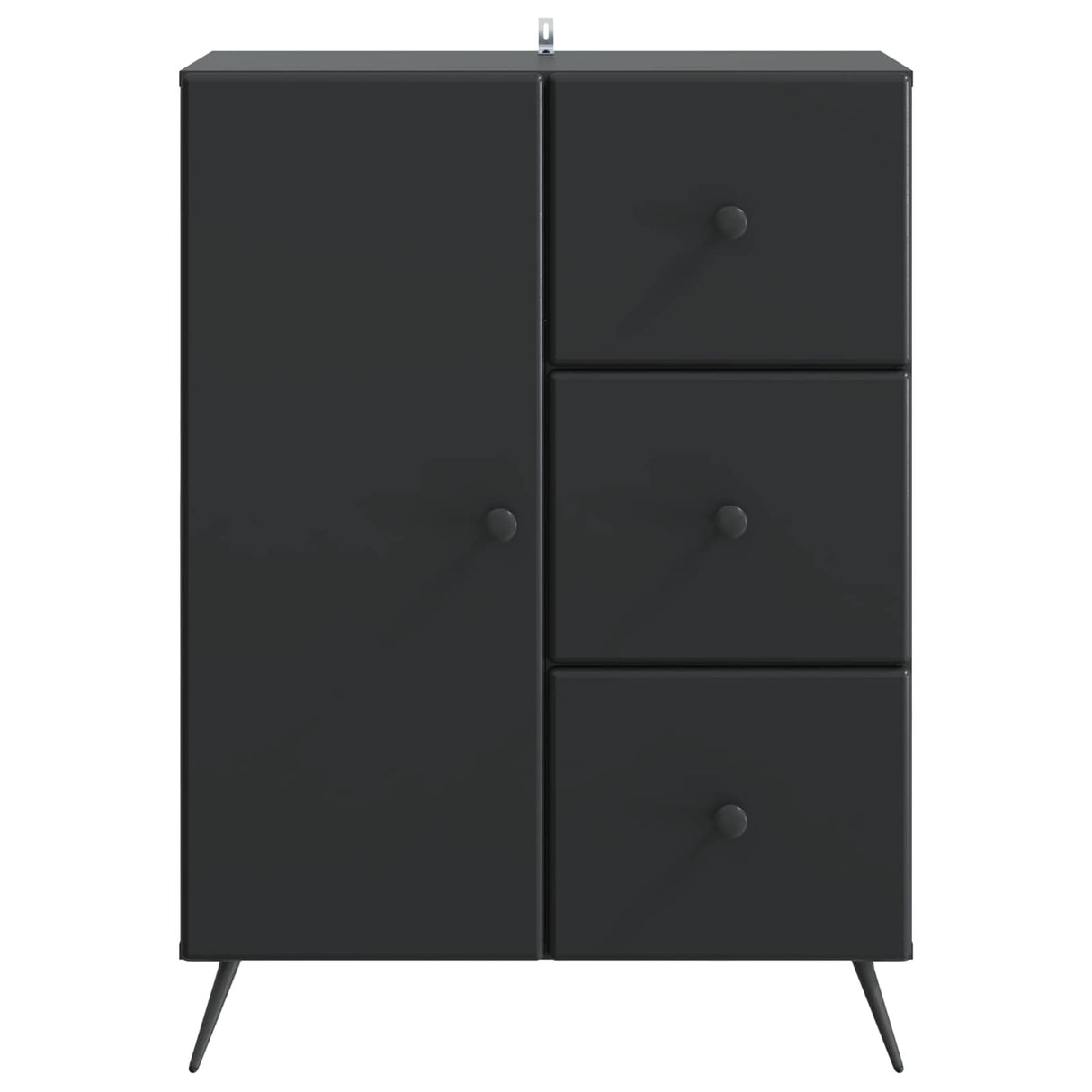 vidaXL Sideboard with drawer Black 66 x 34.5 x 90 cm Engineered wood