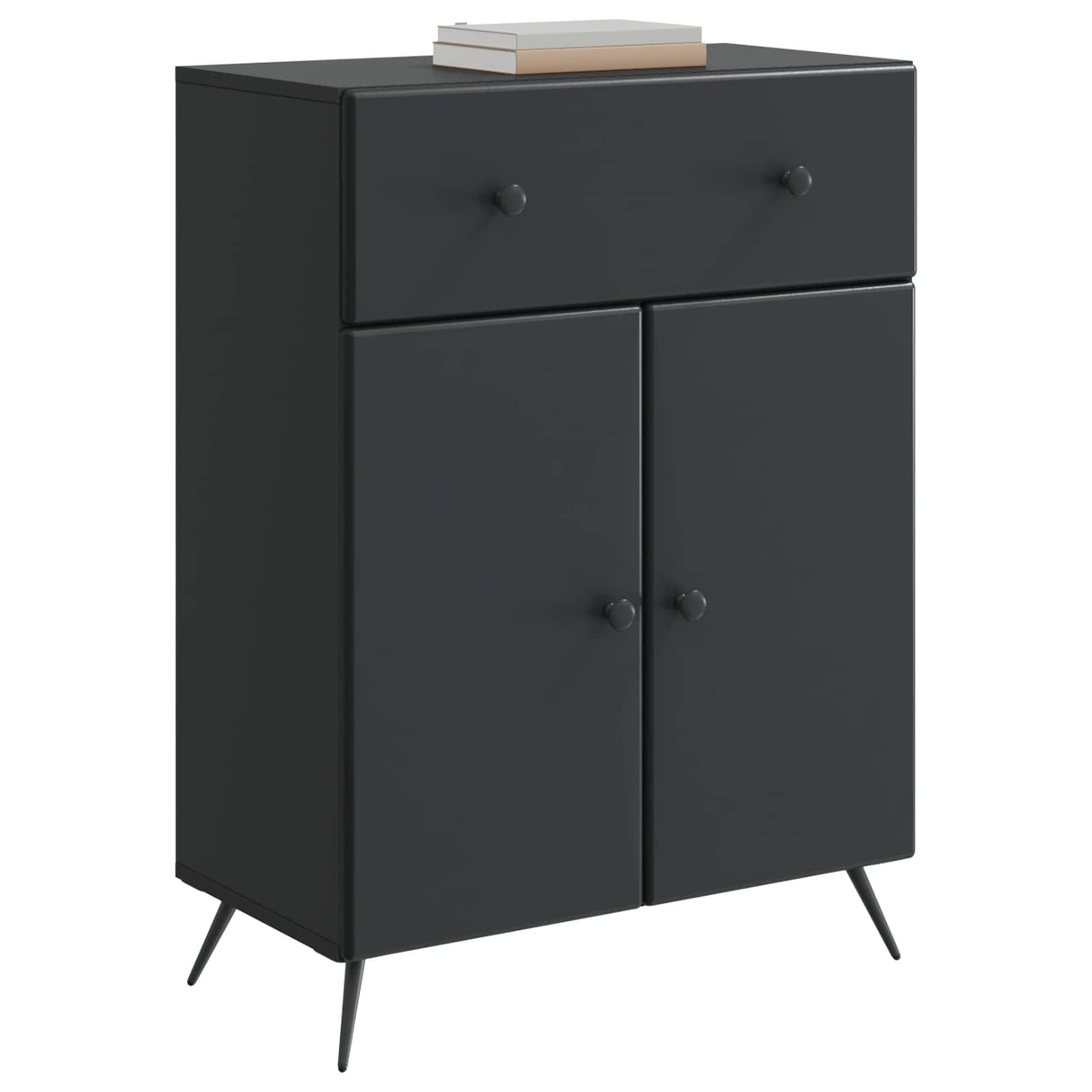 vidaXL Dressoir met lade Zwart 66 x 34,5 x 90 cm Bewerkt hout