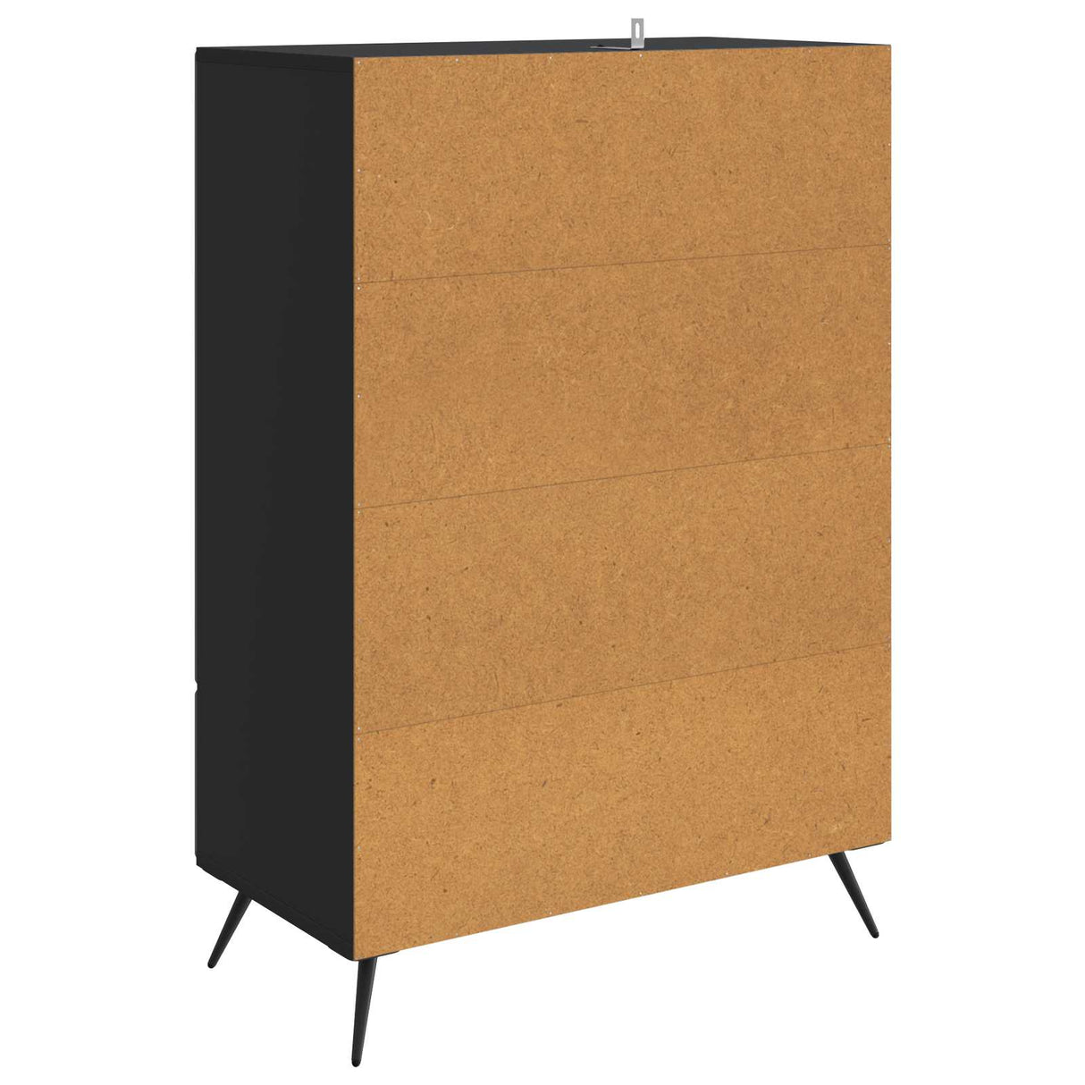 vidaXL Dressoir met lade Zwart 66 x 34,5 x 95 cm Bewerkt hout