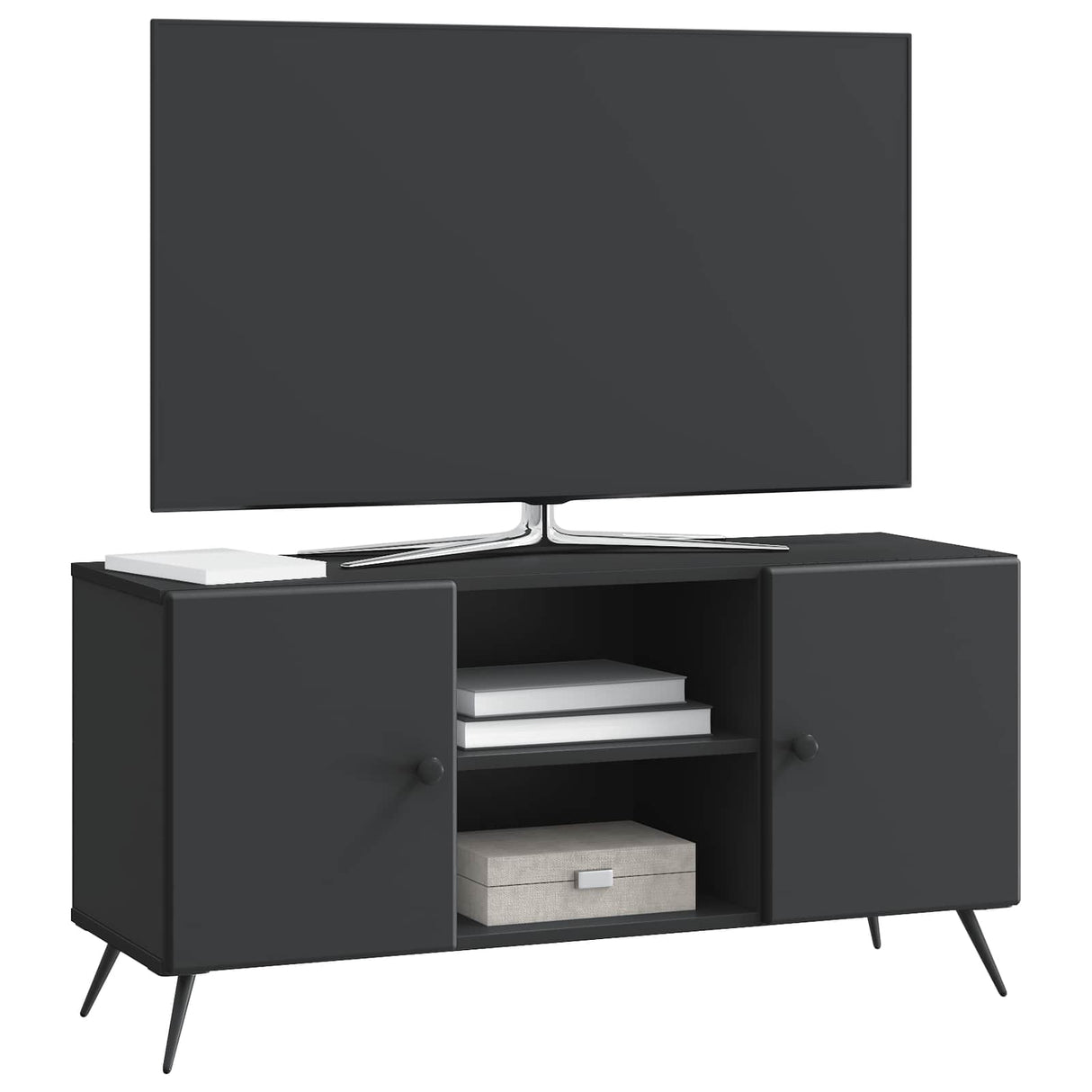 vidaXL TV Kast Zwart 102 x 34,5 x 50 cm Bewerkt hout