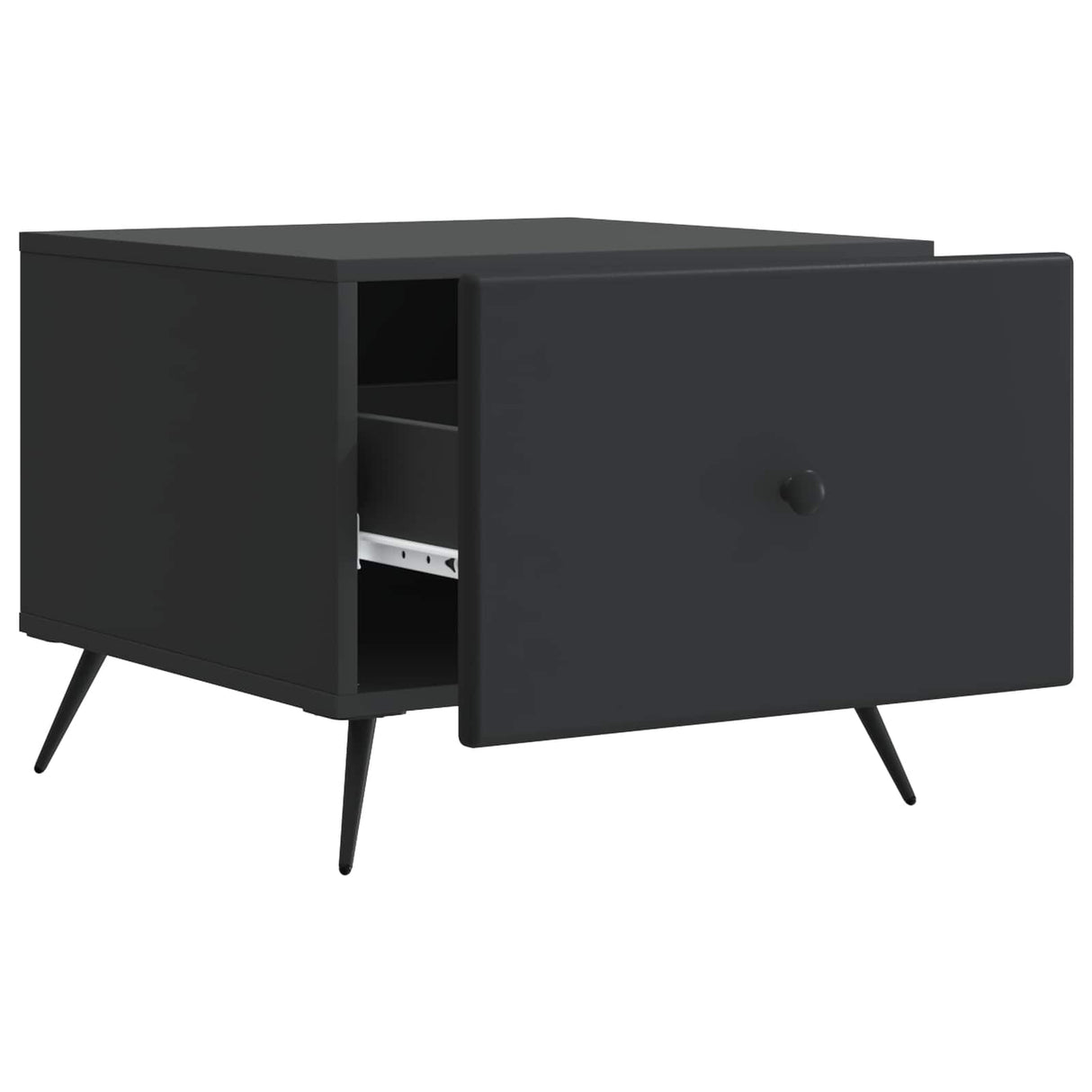 vidaXL Salontafel met lade Zwart 49 x 50 x 40 cm Bewerkt hout