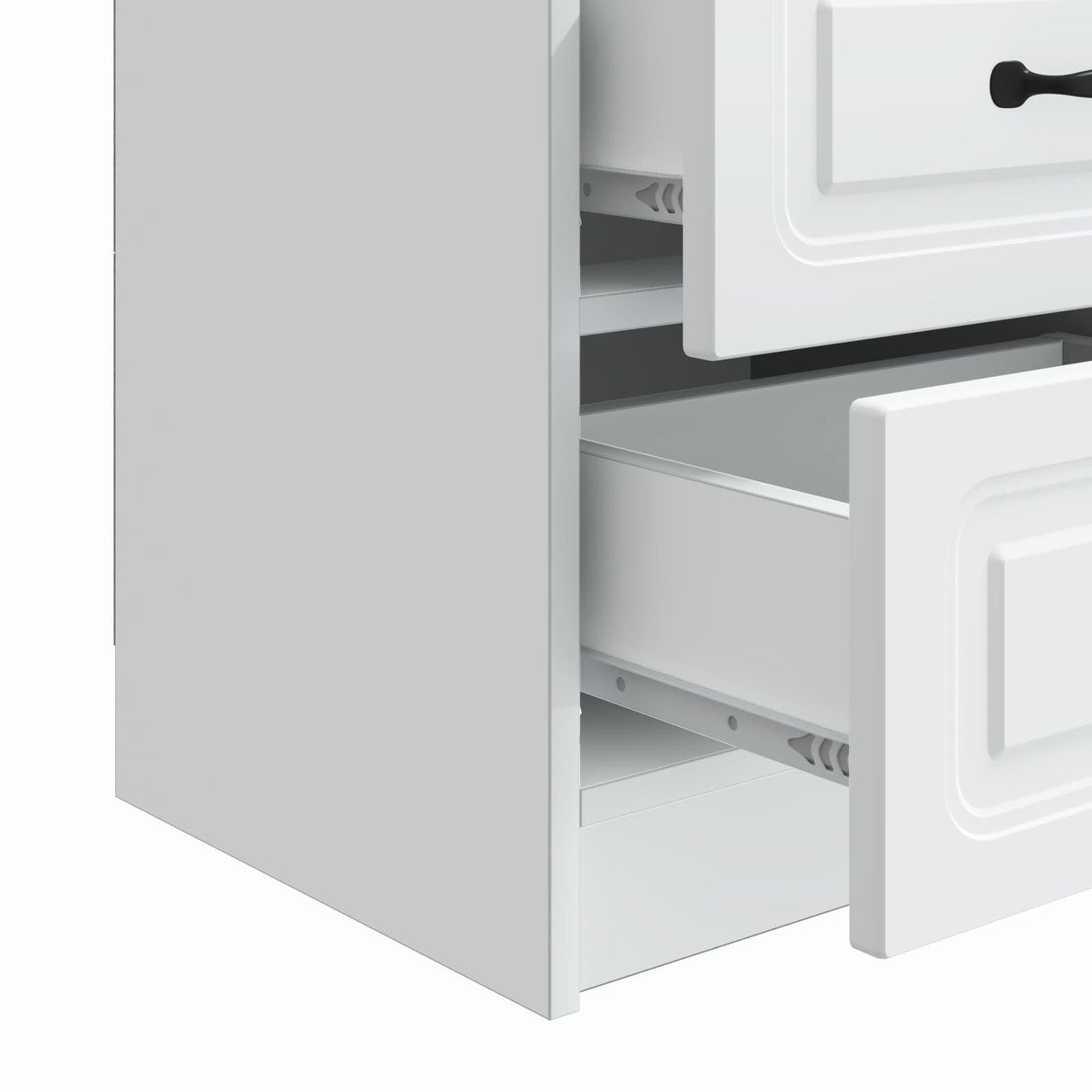 vidaXL Nachtkastje met lade 2 pcs Wit 43 x 34,5 x 44,5 cm Bewerkt hout