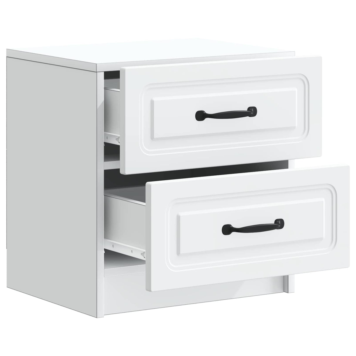 vidaXL Nachtkastje met lade 2 pcs Wit 43 x 34,5 x 44,5 cm Bewerkt hout