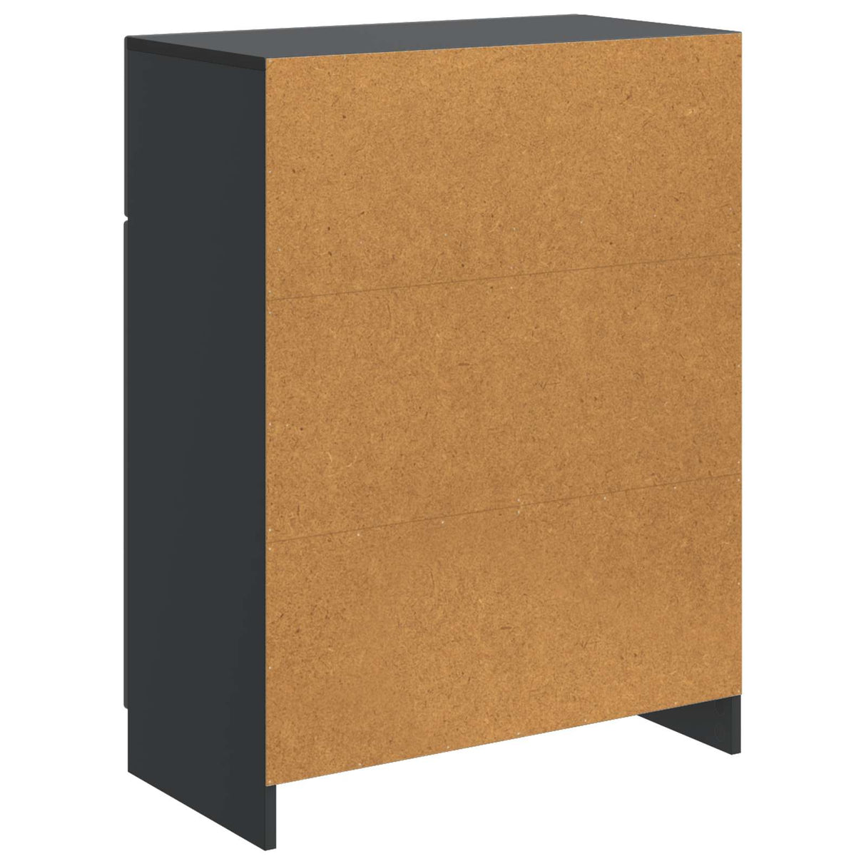 vidaXL Dressoir met lade Zwart 66 x 34,5 x 87 cm Bewerkt hout