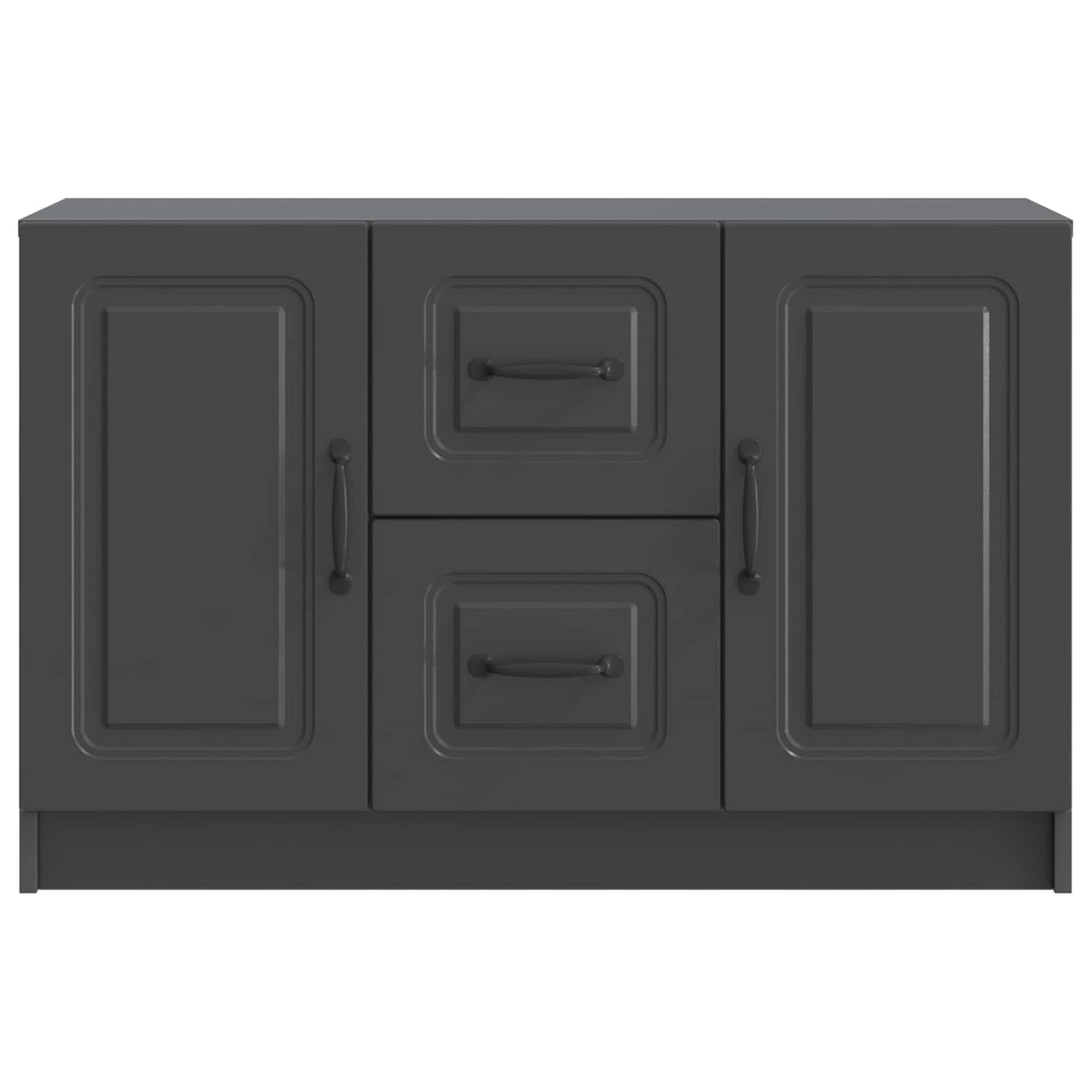 vidaXL Sideboard with Drawer Black 89x34.5x57 cm Engineered Wood