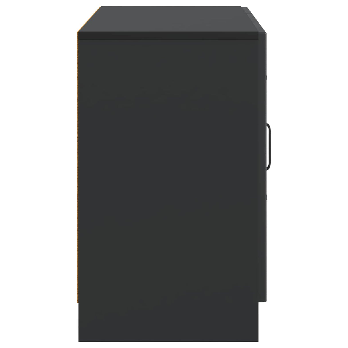 vidaXL Sideboard with Drawer Black 89x34.5x57 cm Engineered Wood