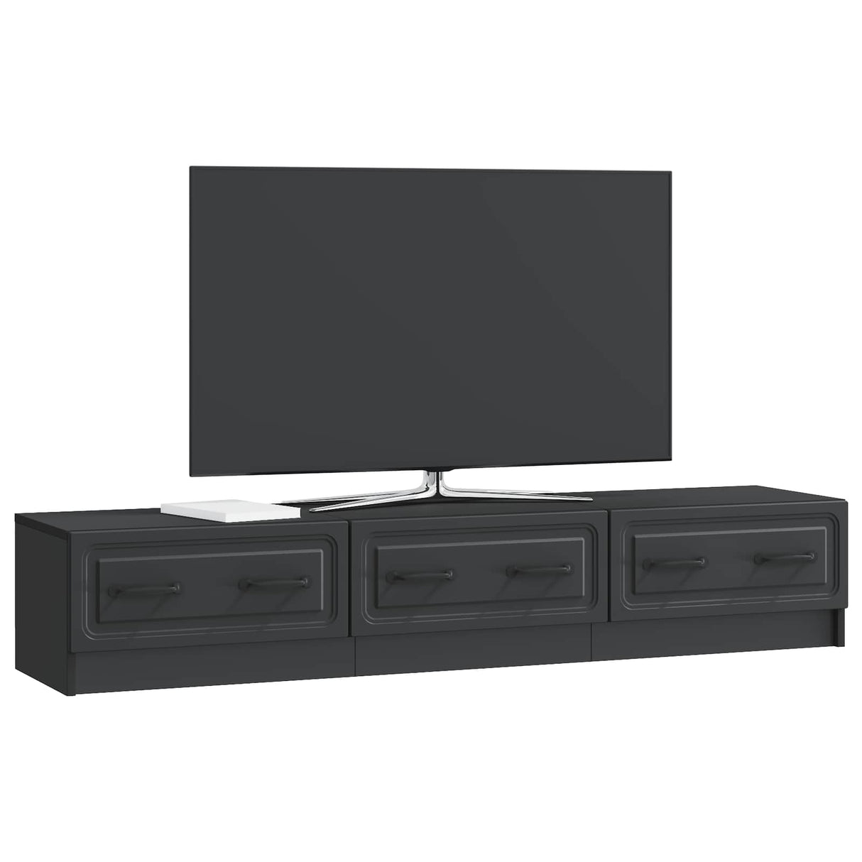 vidaXL TV Kast met lade Zwart 147 x 34,5 x 27 cm Bewerkt hout