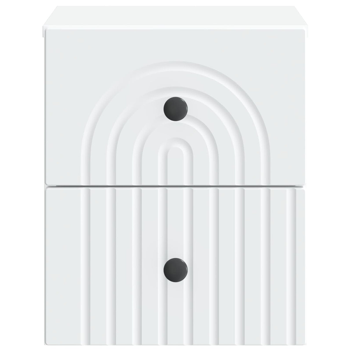 vidaXL Muurbevestigde Nachttafel met lade 2 pcs Wit 33 x 34,5 x 40 cm