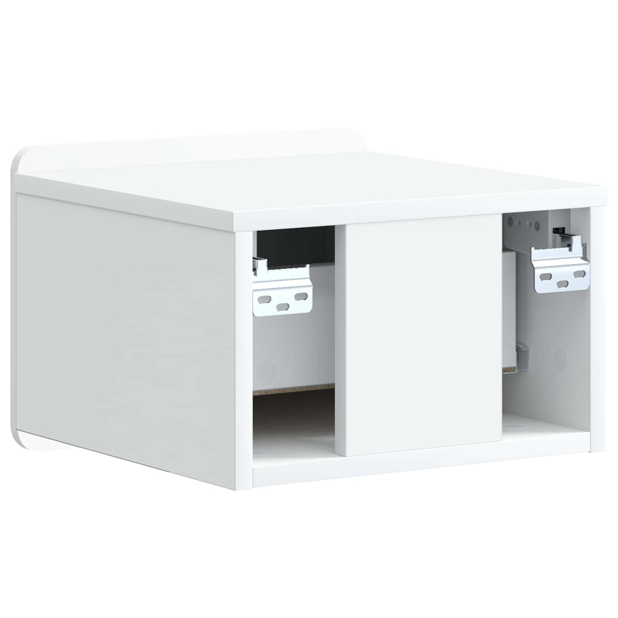 vidaXL Muurbevestigde Nachttafel met lade 2 pcs Wit 33 x 34,5 x 24 cm