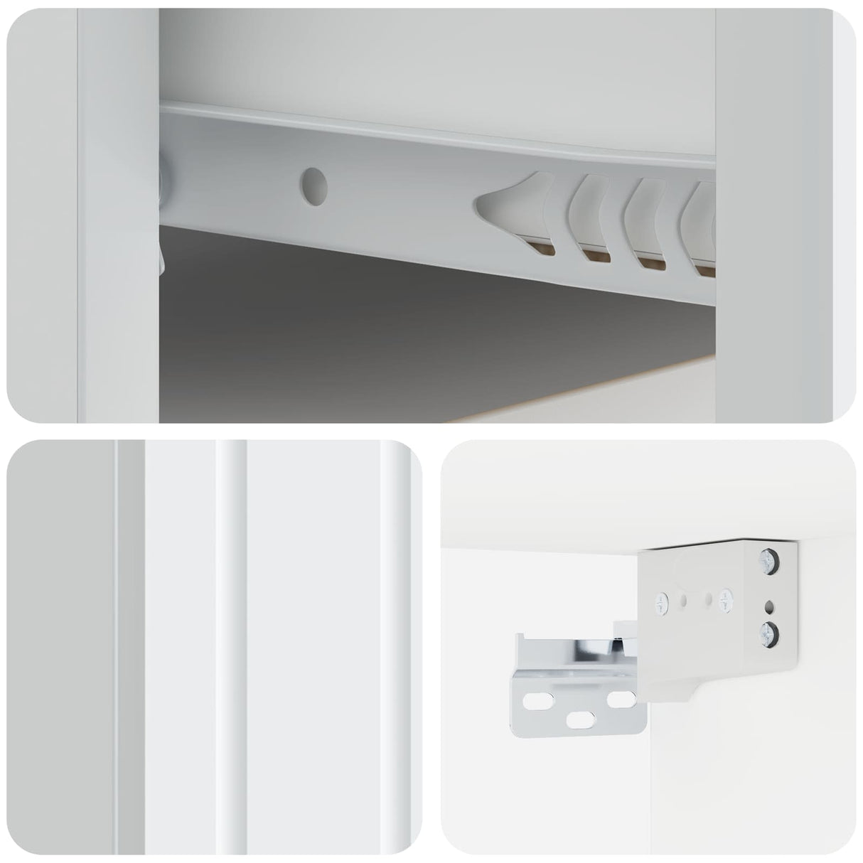 vidaXL Muurbevestigde Nachttafel met lade 2 pcs Wit 49 x 34,5 x 24 cm