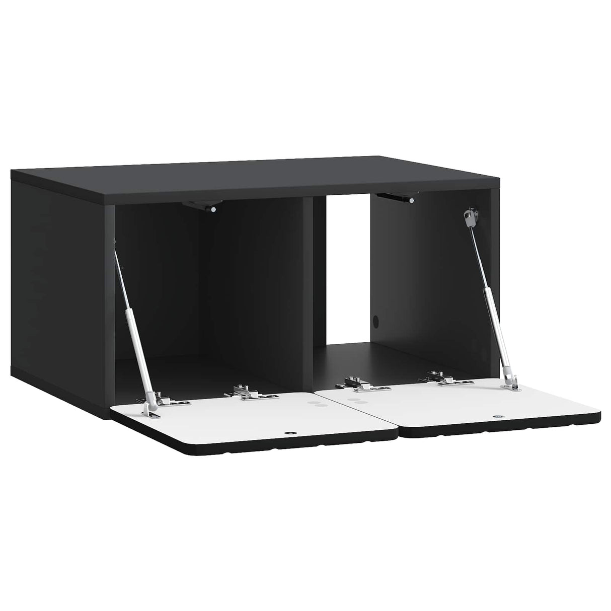 vidaXL Wall-Mounted TV Cabinet Black 59.5x41x30 cm Engineered Wood