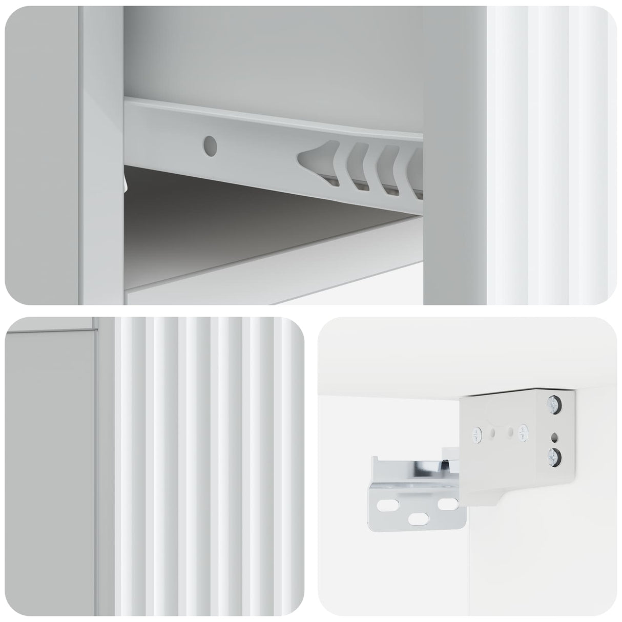 vidaXL Muurbevestigde Nachttafel met lade 2 pcs Wit 49 x 34,5 x 20 cm