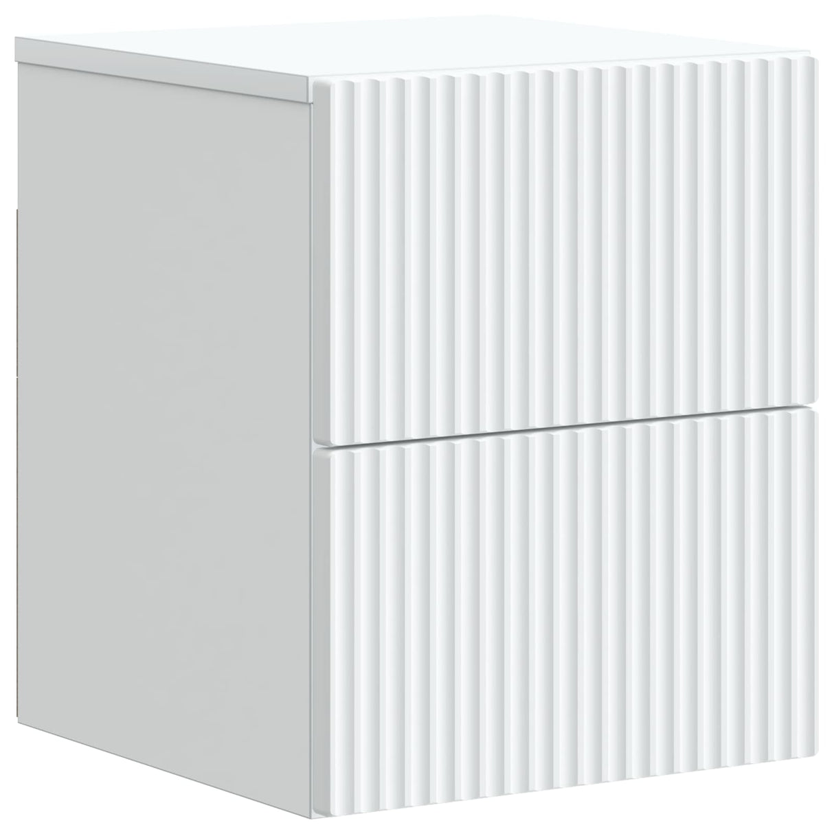 vidaXL Muurbevestigde Nachttafel met lade 2 pcs Wit 33 x 34,5 x 40 cm