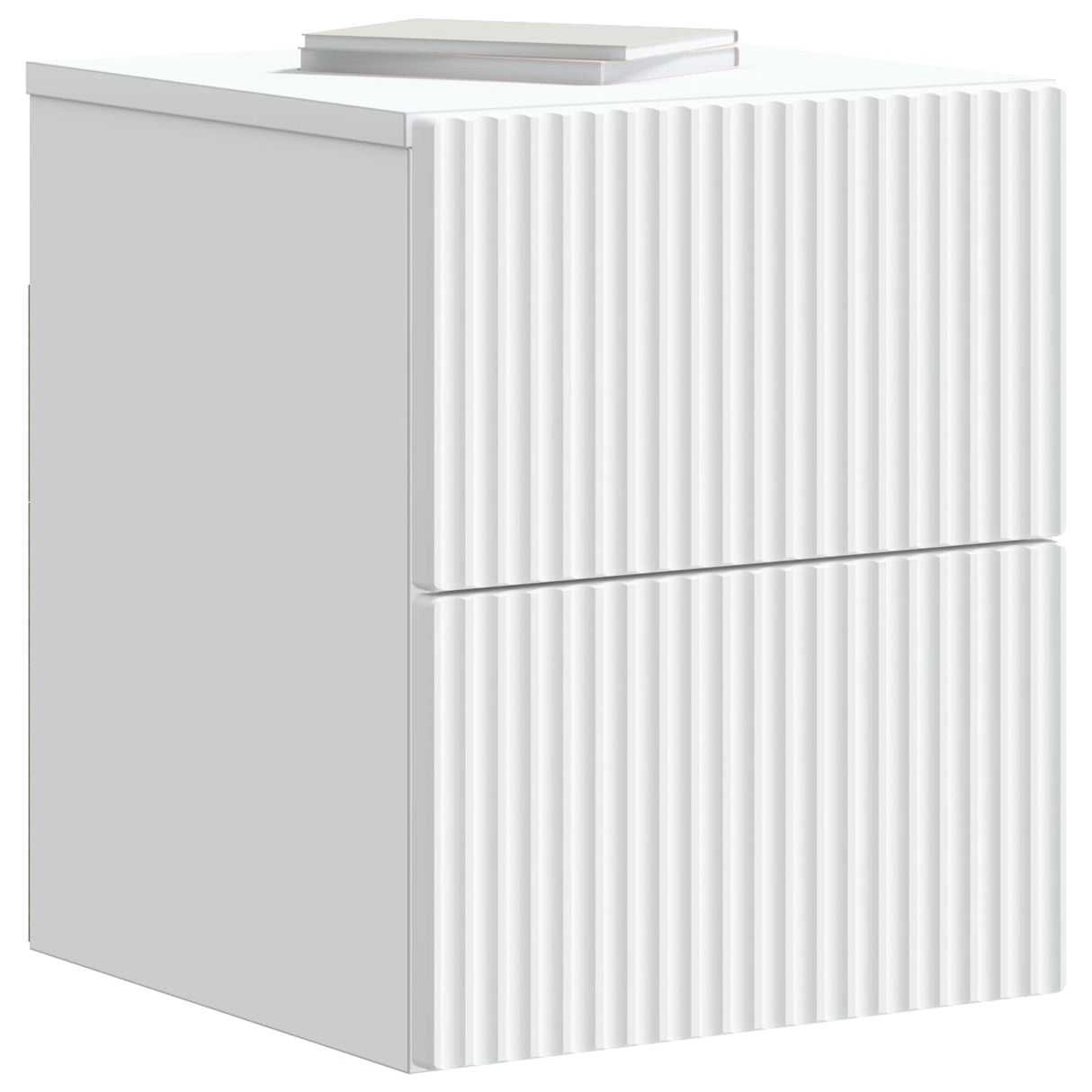vidaXL Muurbevestigde Nachttafel met lade 2 pcs Wit 33 x 34,5 x 40 cm