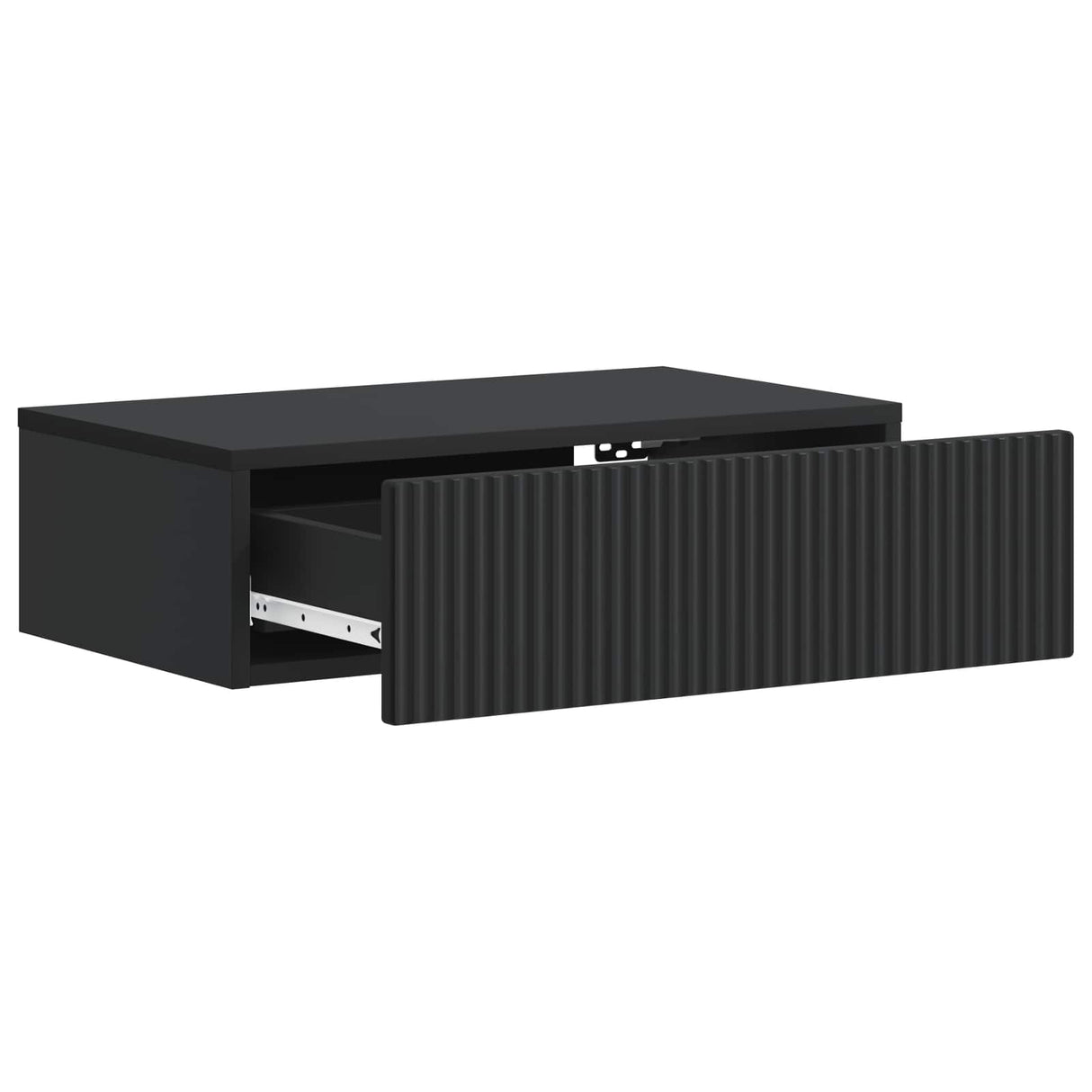 vidaXL Wandgemonteerde Zijtafel Zwart 59 x 34,5 x 17 cm Bewerkt hout