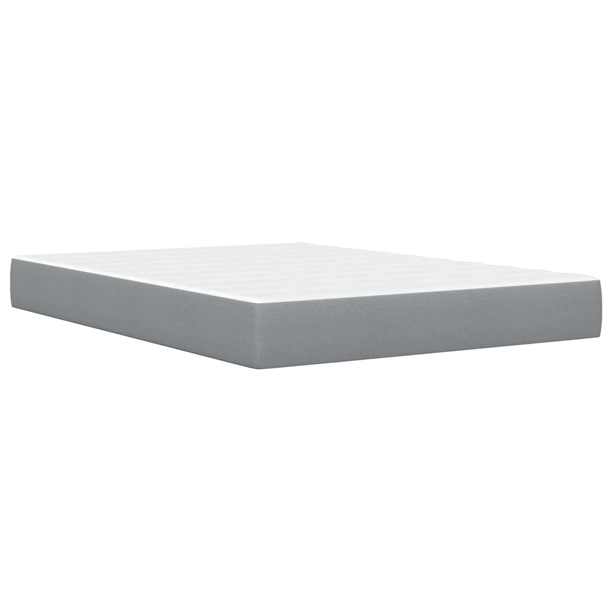 vidaXL Bedframe met matras met hoofdeinde Lichtgrijs 120 x 190 cm Stof