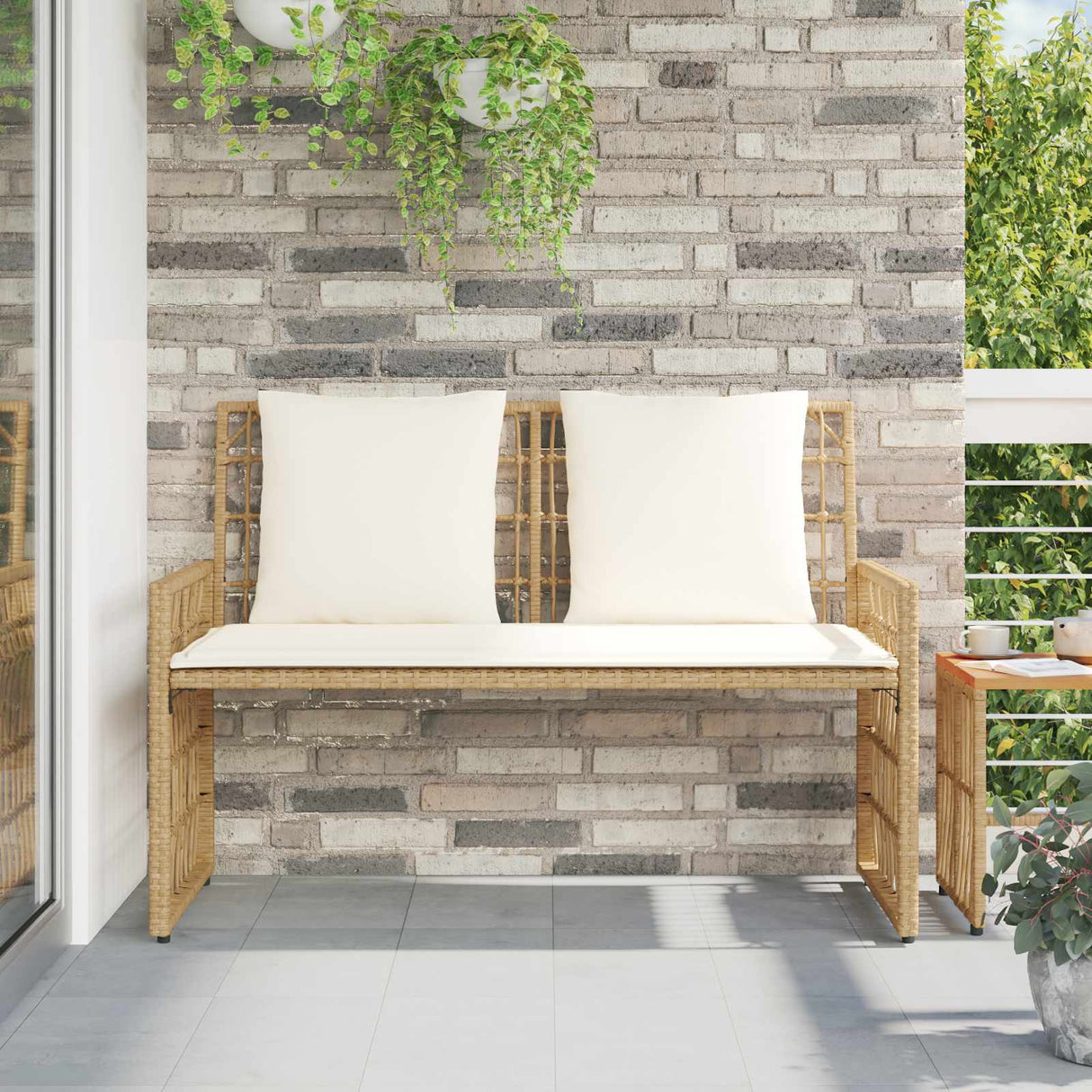 vidaXL Tuinbank Effen Zwart en Donker Grijs 116 x 55 x 82 cm