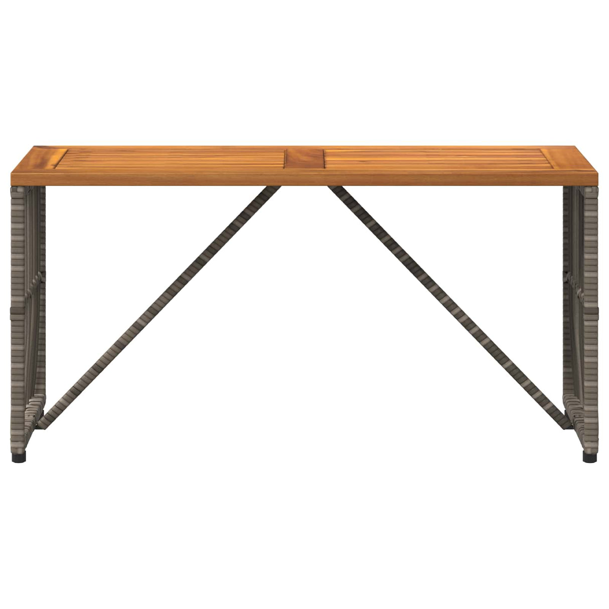 vidaXL Garden Table Black 80 x 40 x 40 cm Steel and Poly Rattan